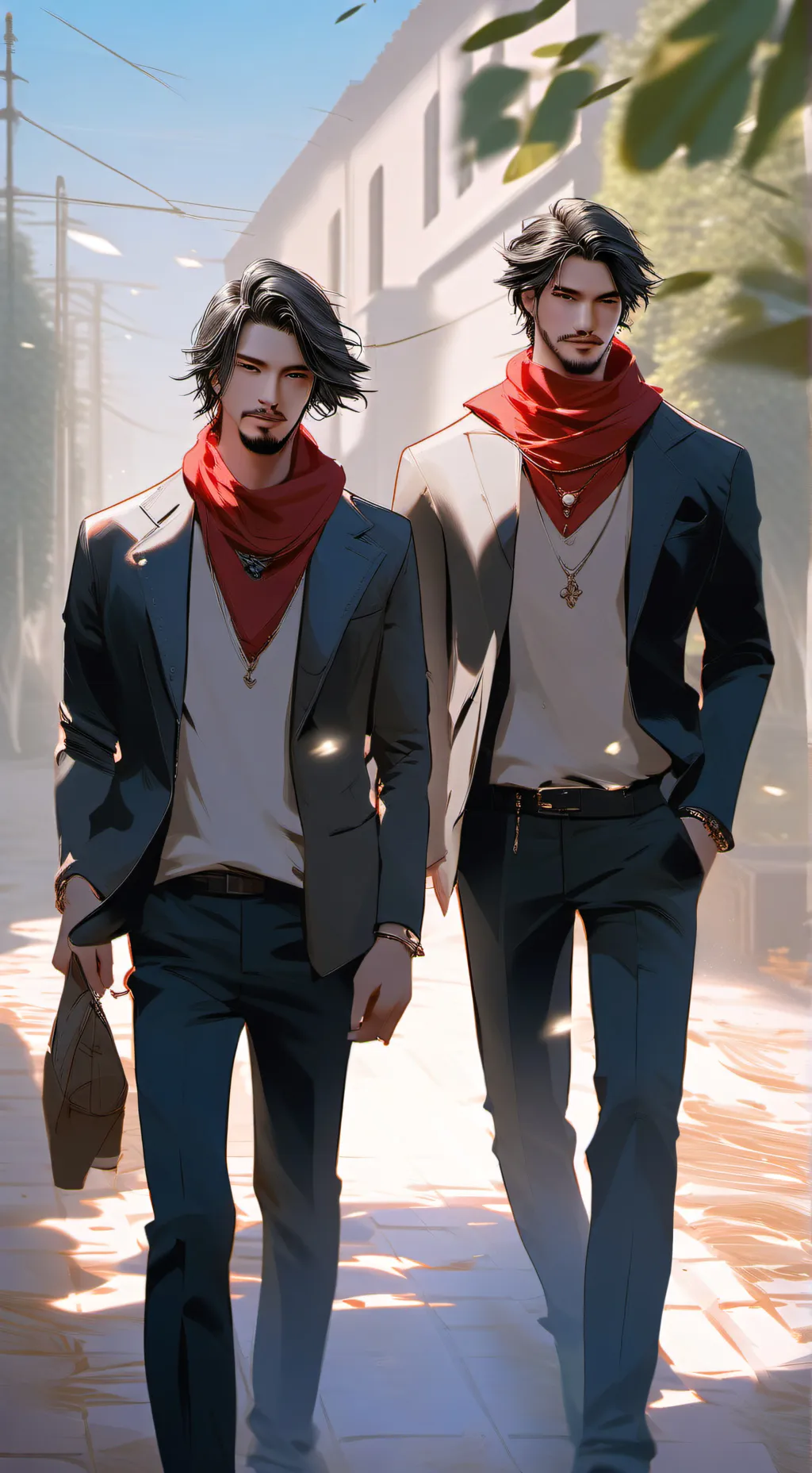 ai character: Alex y Lucas background