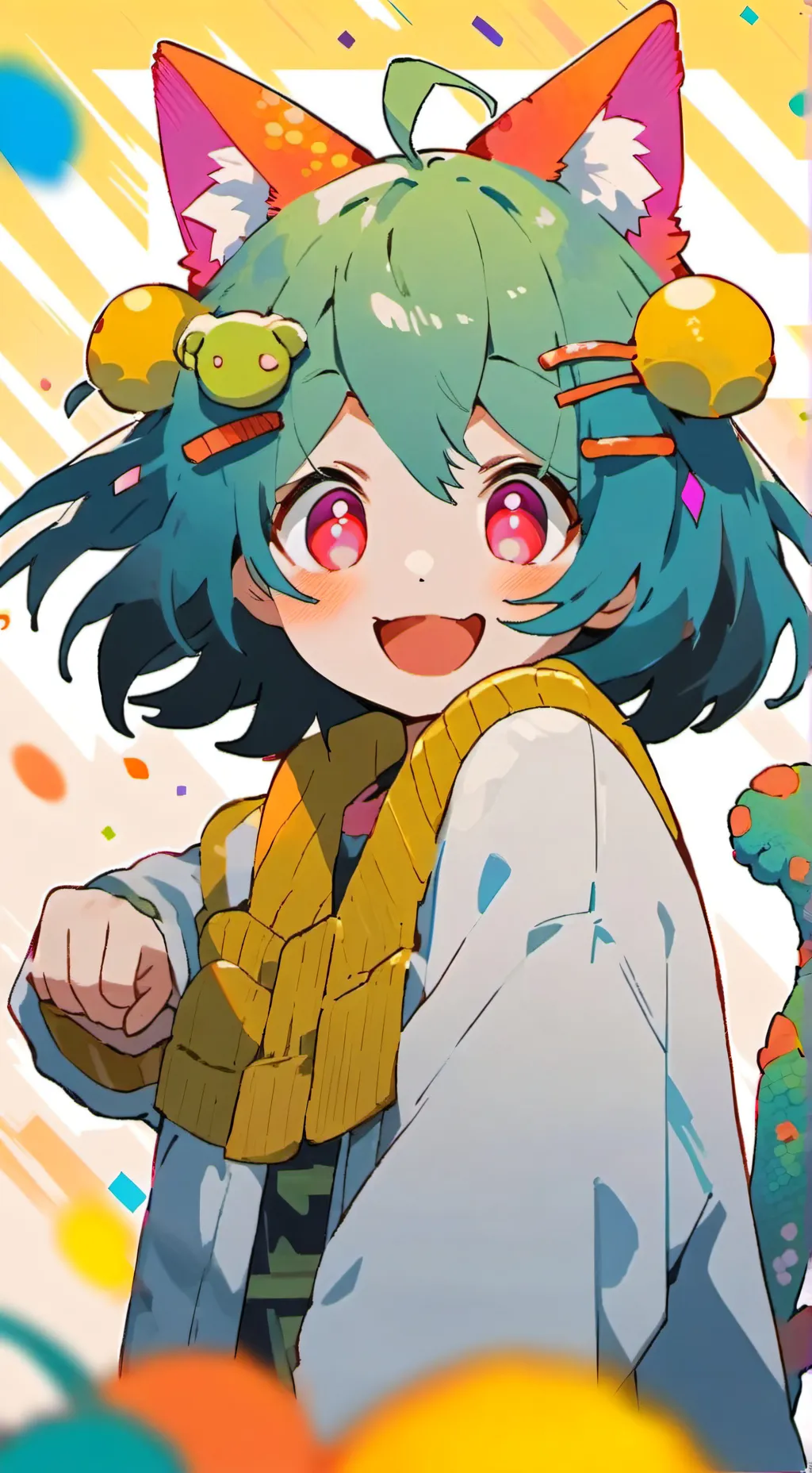 ai character: Chameleon Purr Spirit background