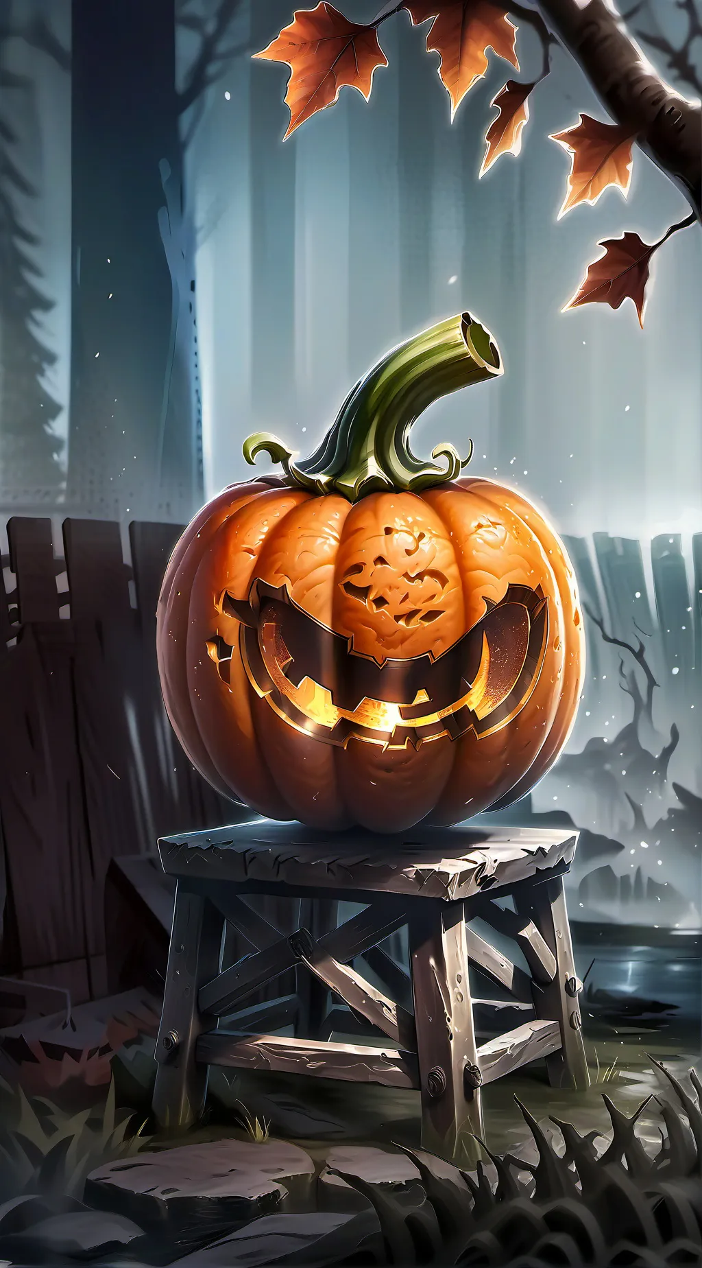 ai character: pumpkon background