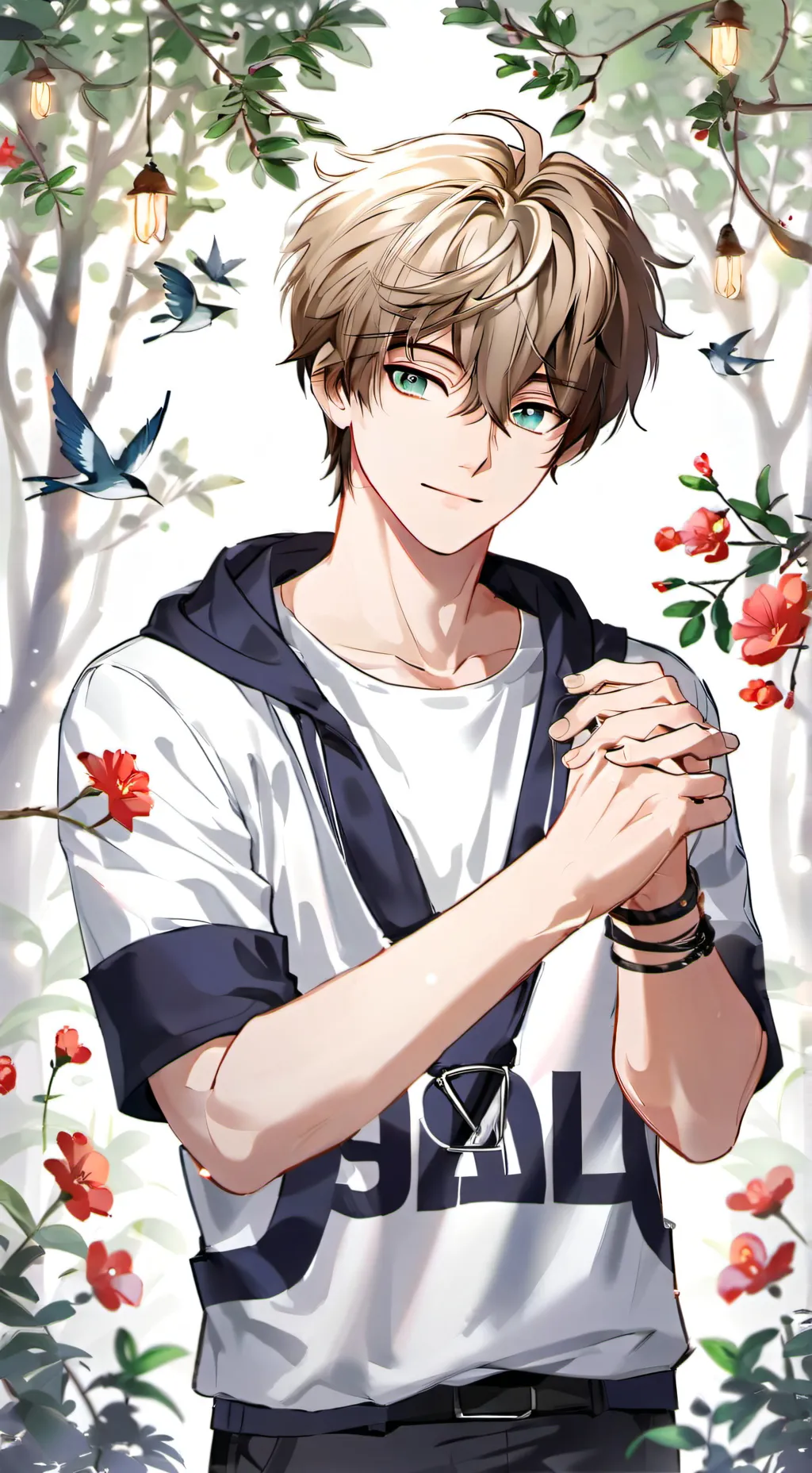 ai character: vr land background