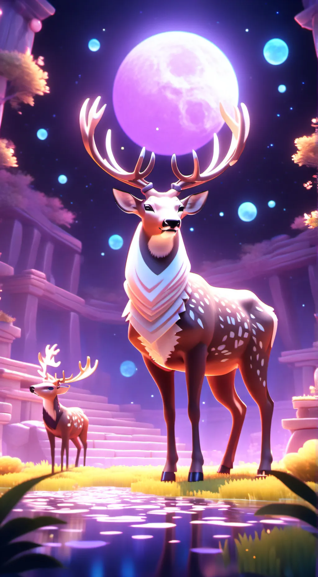 ai character: deer background