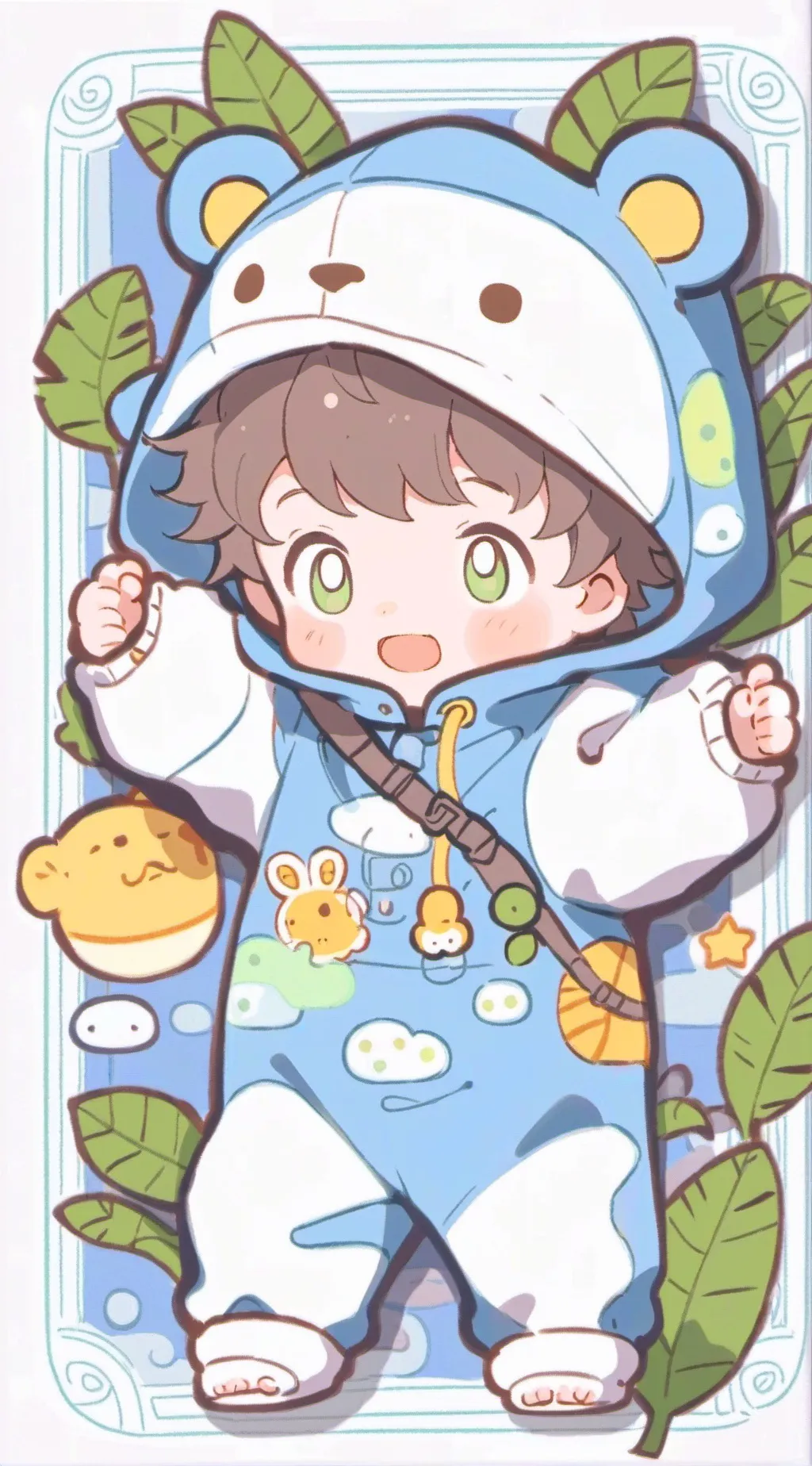 ai character: Baby boy  background