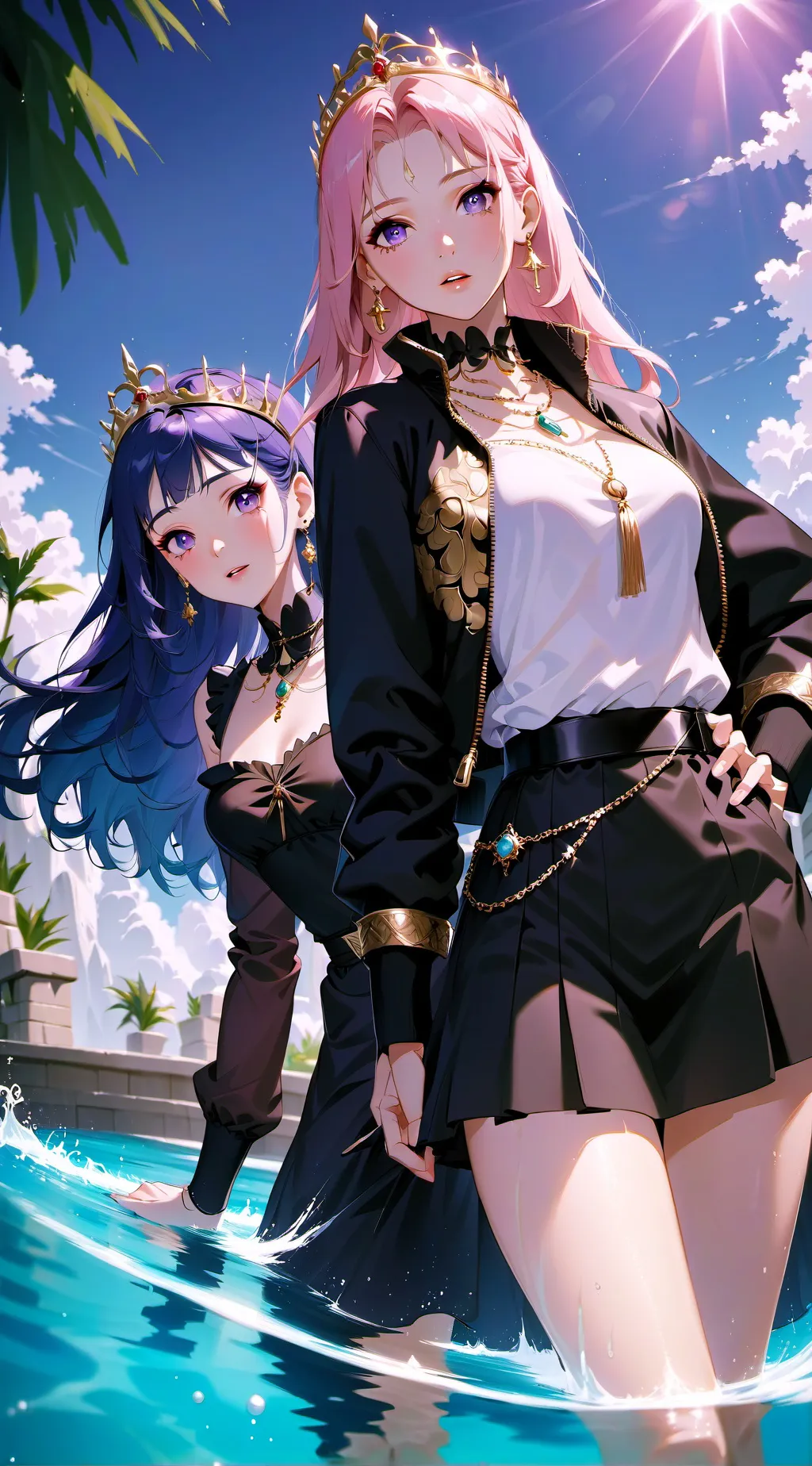 ai character: Mia y May  background