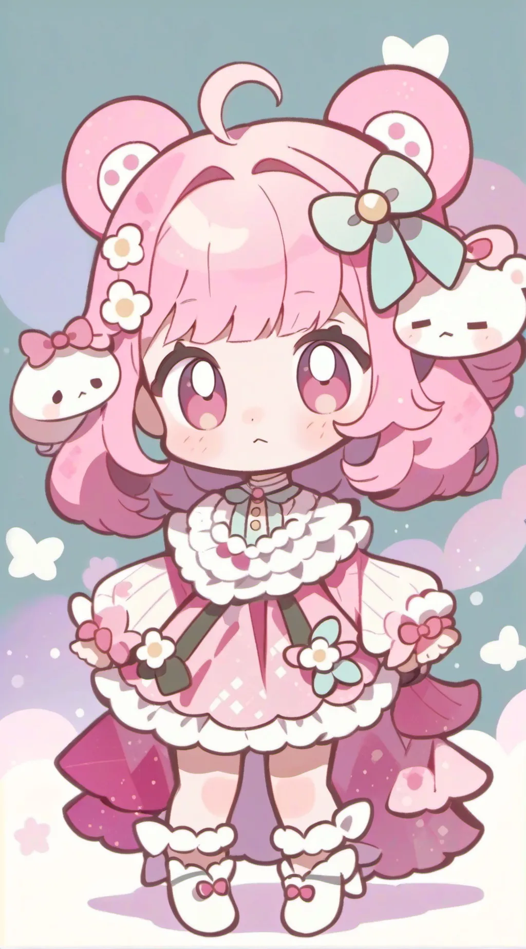 ai character: Baby girl  background