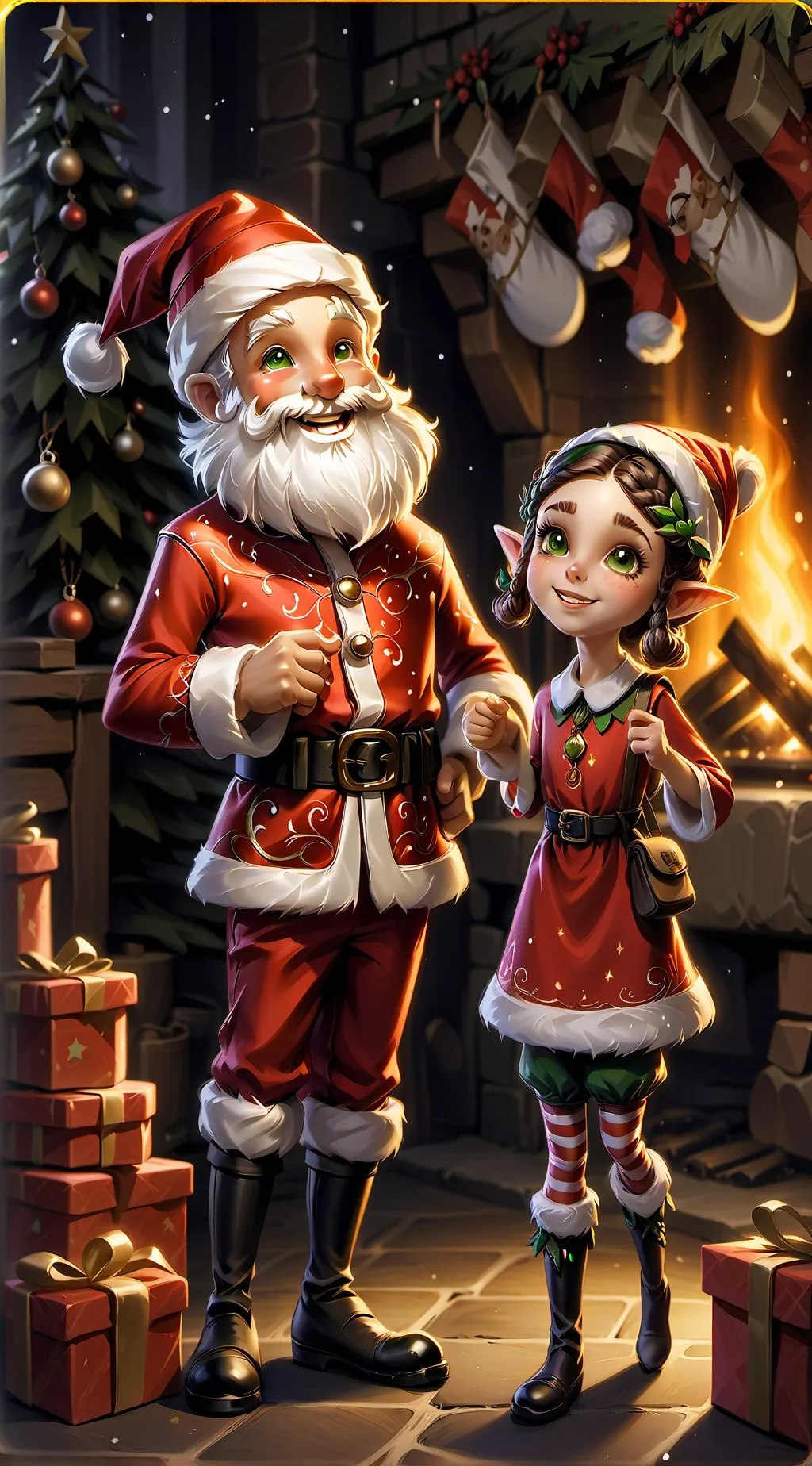 ai character: best Christmas day background