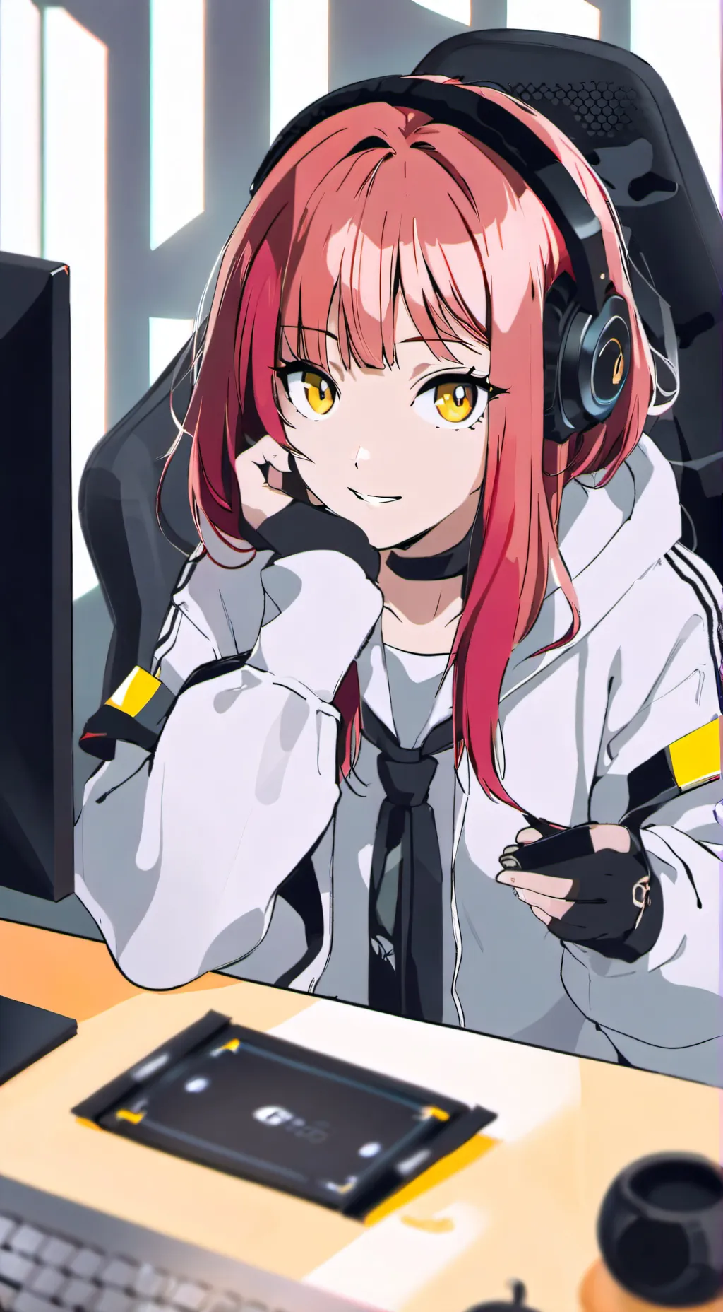 ai character: gamer girl lily background