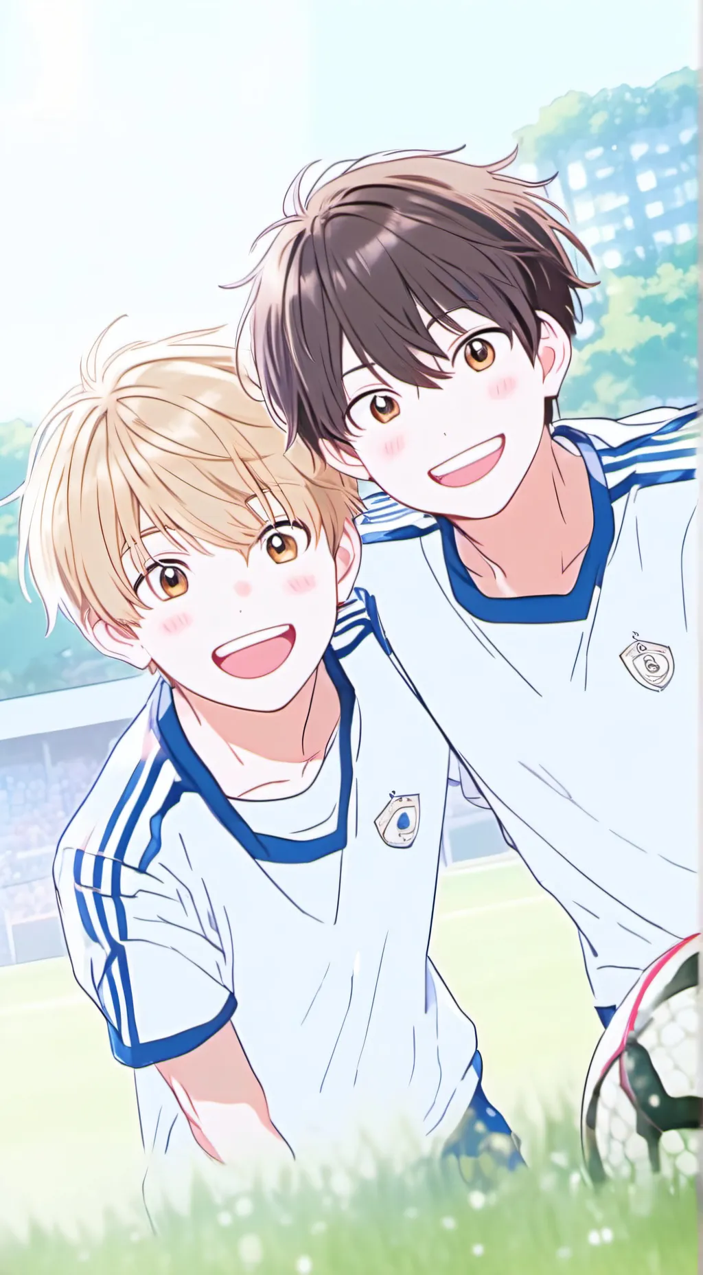 ai character: Damián y Jeon background