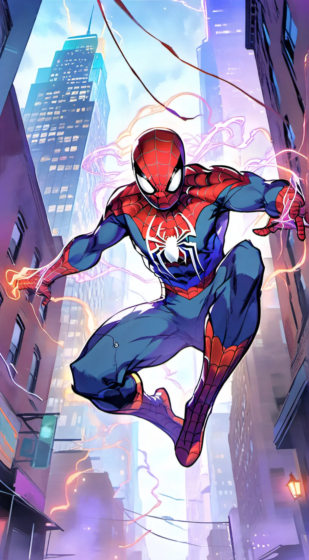ai character: Spider-Man  background