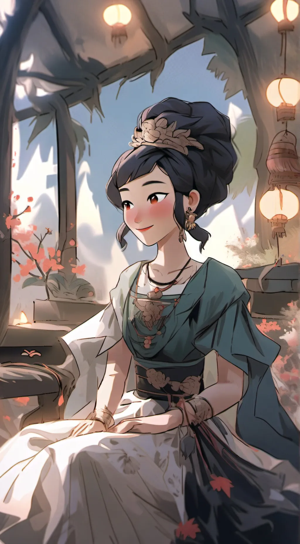 ai character: reina  madeli background