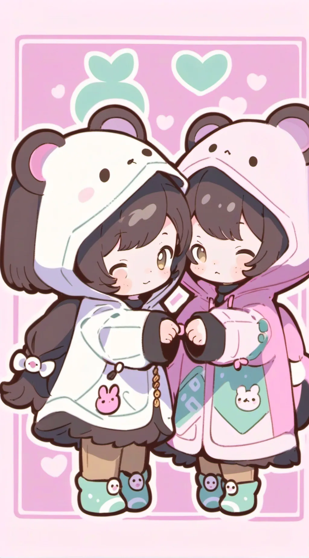 ai character: Lalay and Marie  background