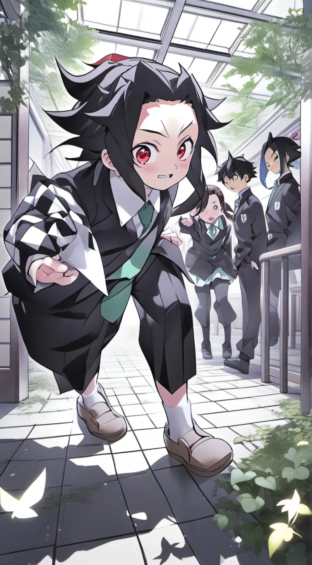 ai character: Kny school!  background