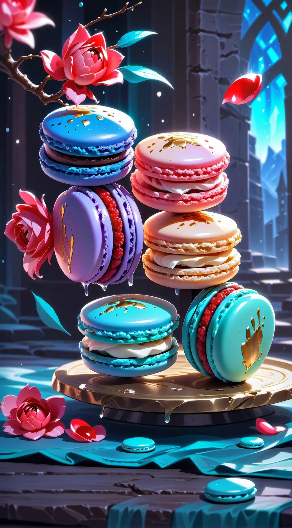 ai character: mha magic macorons background