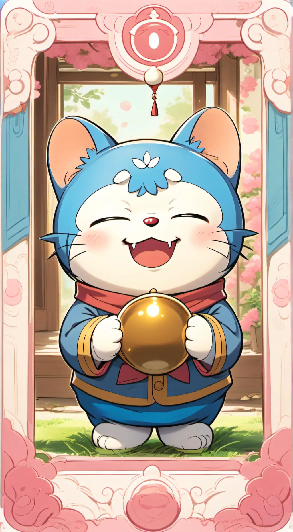 ai character: doramon  background