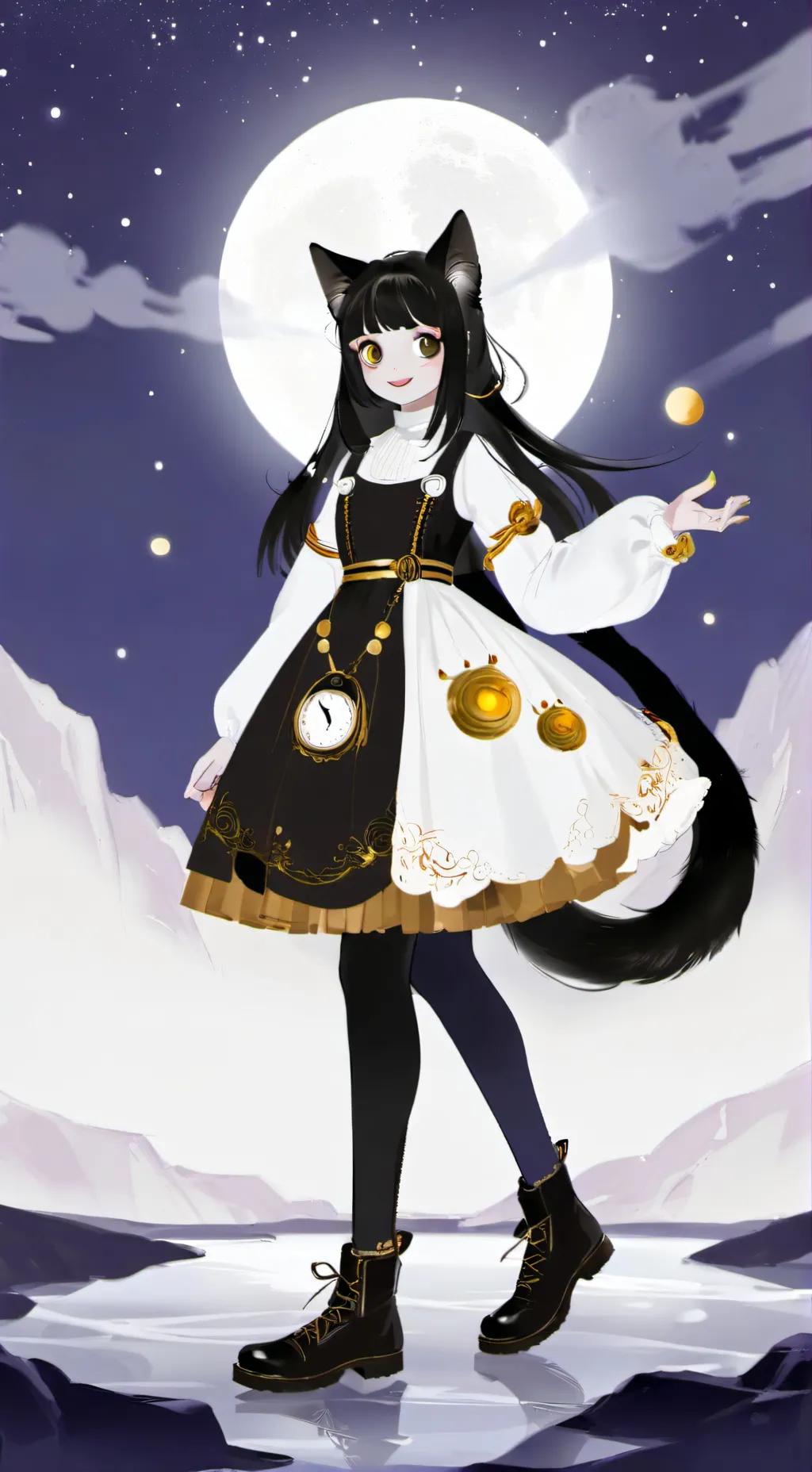 ai character: teodora Cartoon ca background