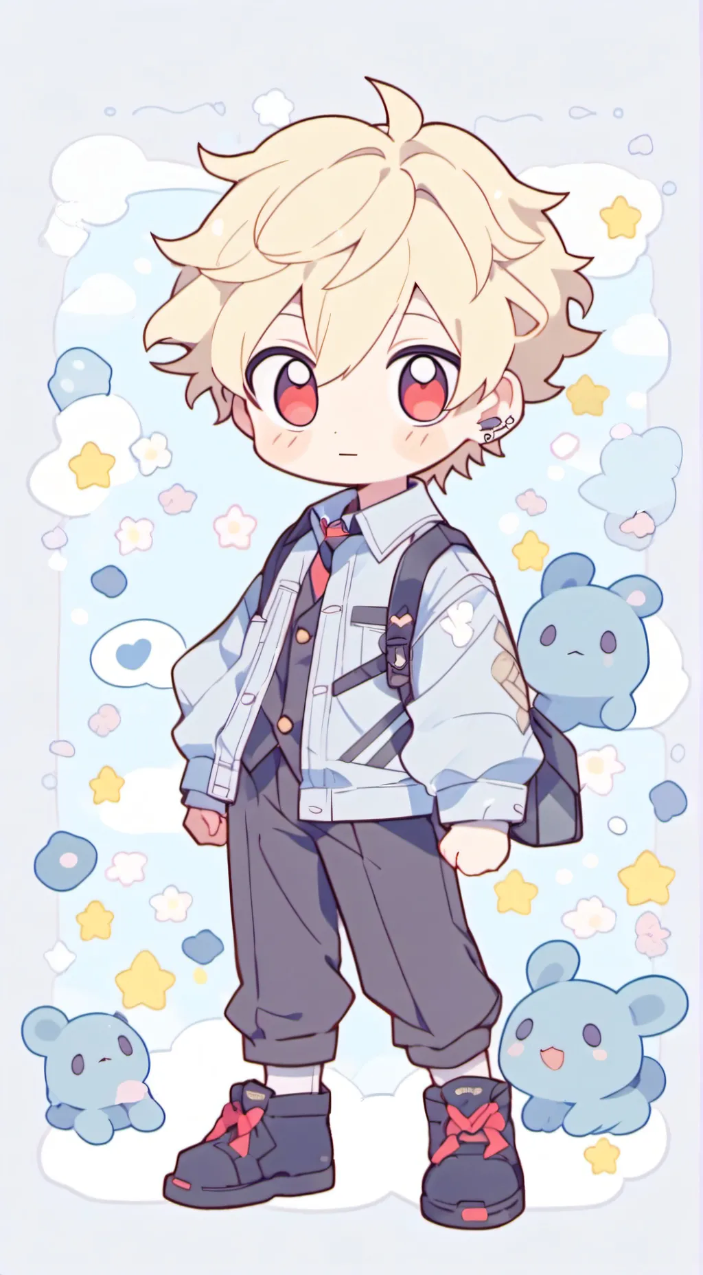 ai character: Bakugo lollipop? background