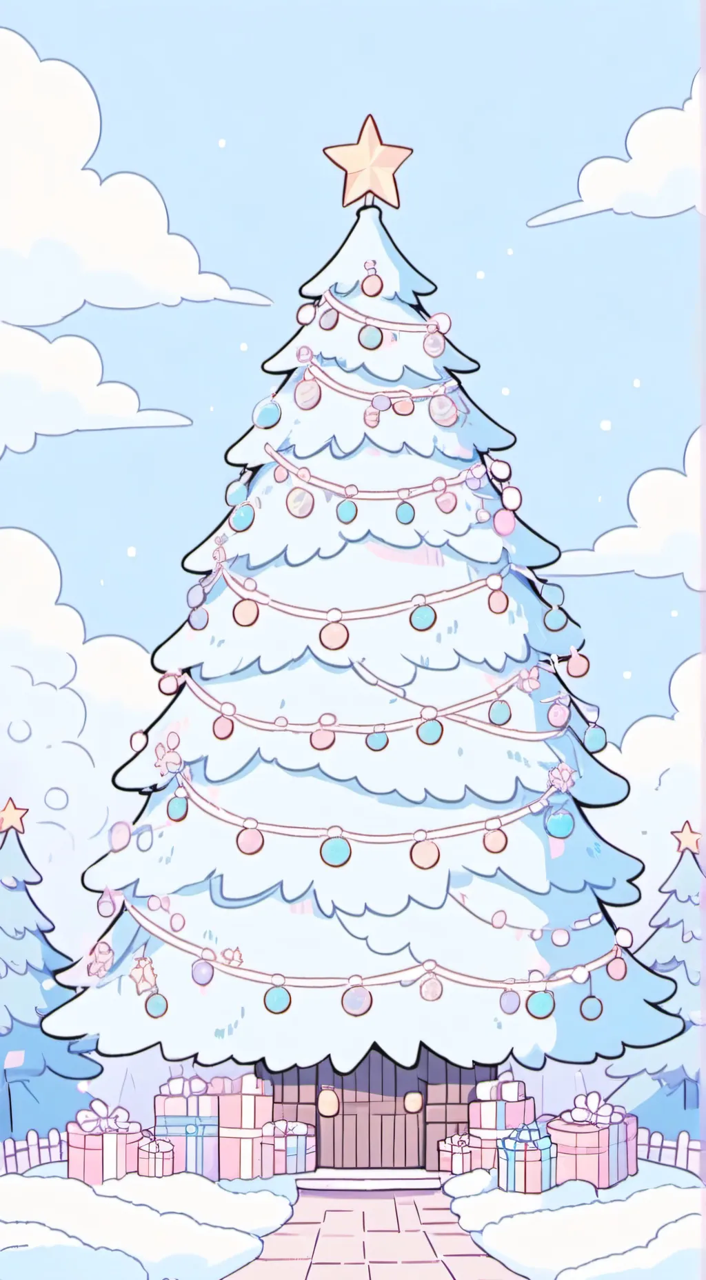 ai character: HH, Xmas Party 🎄 background