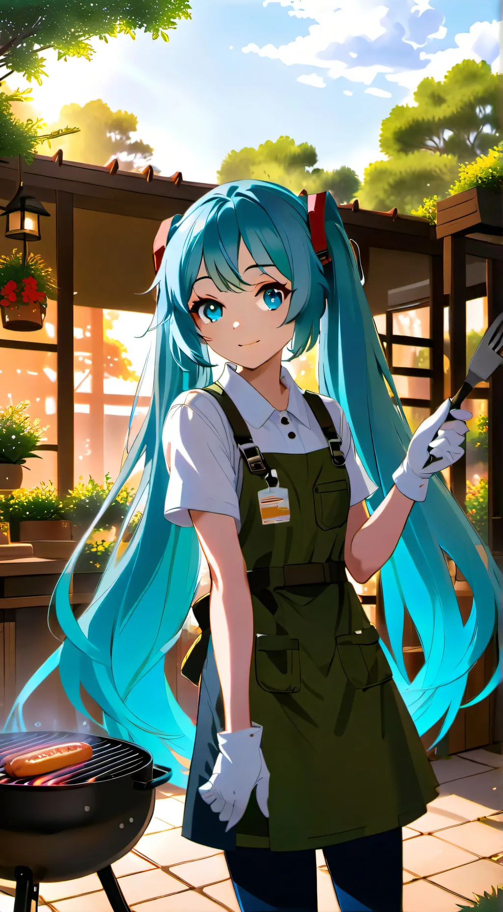 ai character: Australian Miku background