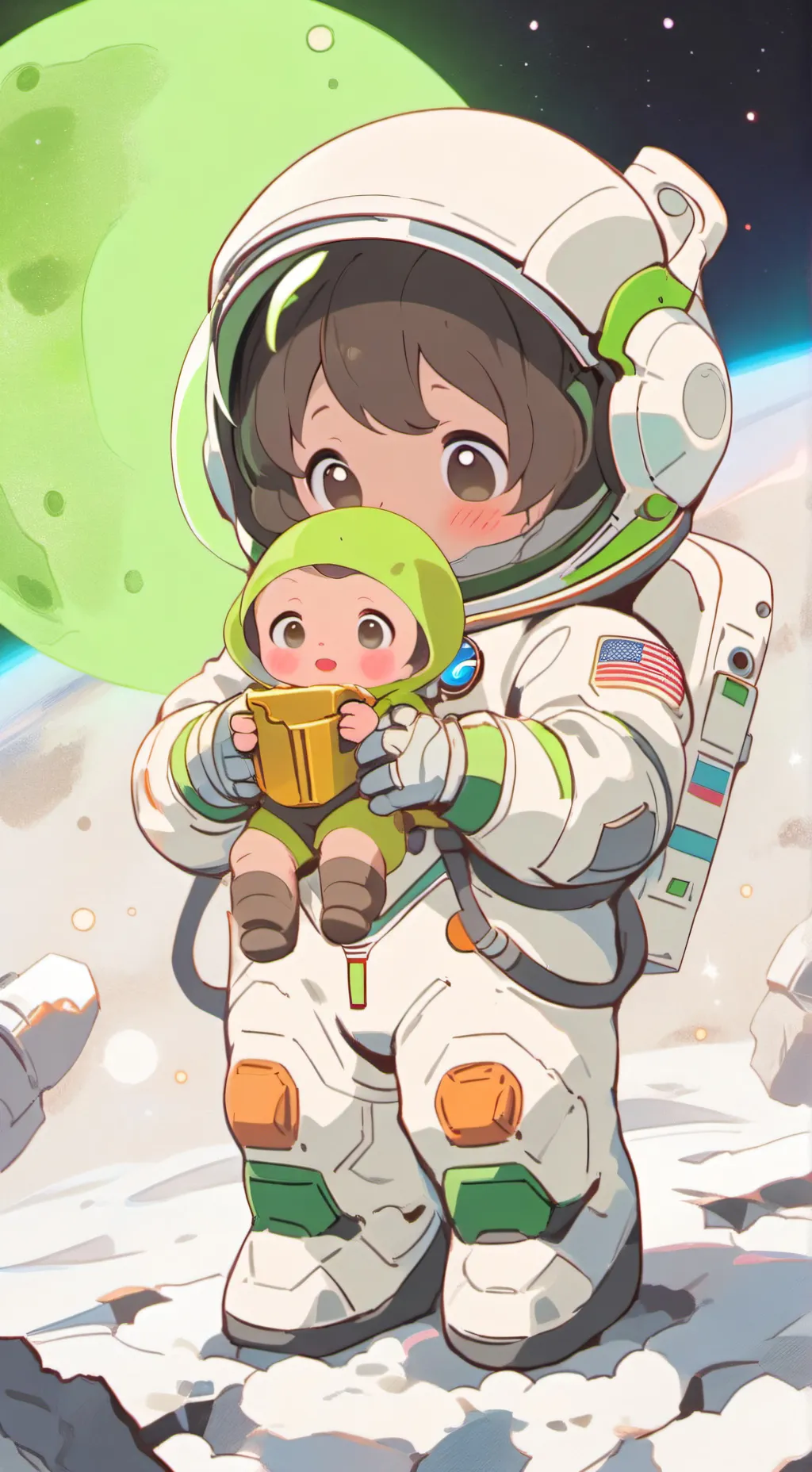 ai character: alien babys background