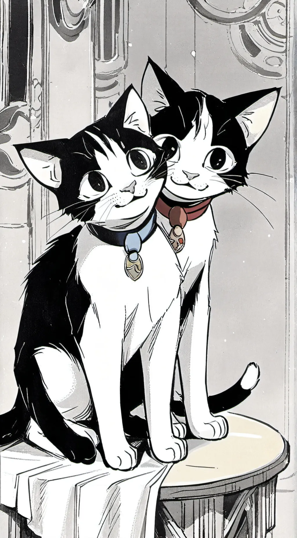 ai character: teodora Cartoon ca background