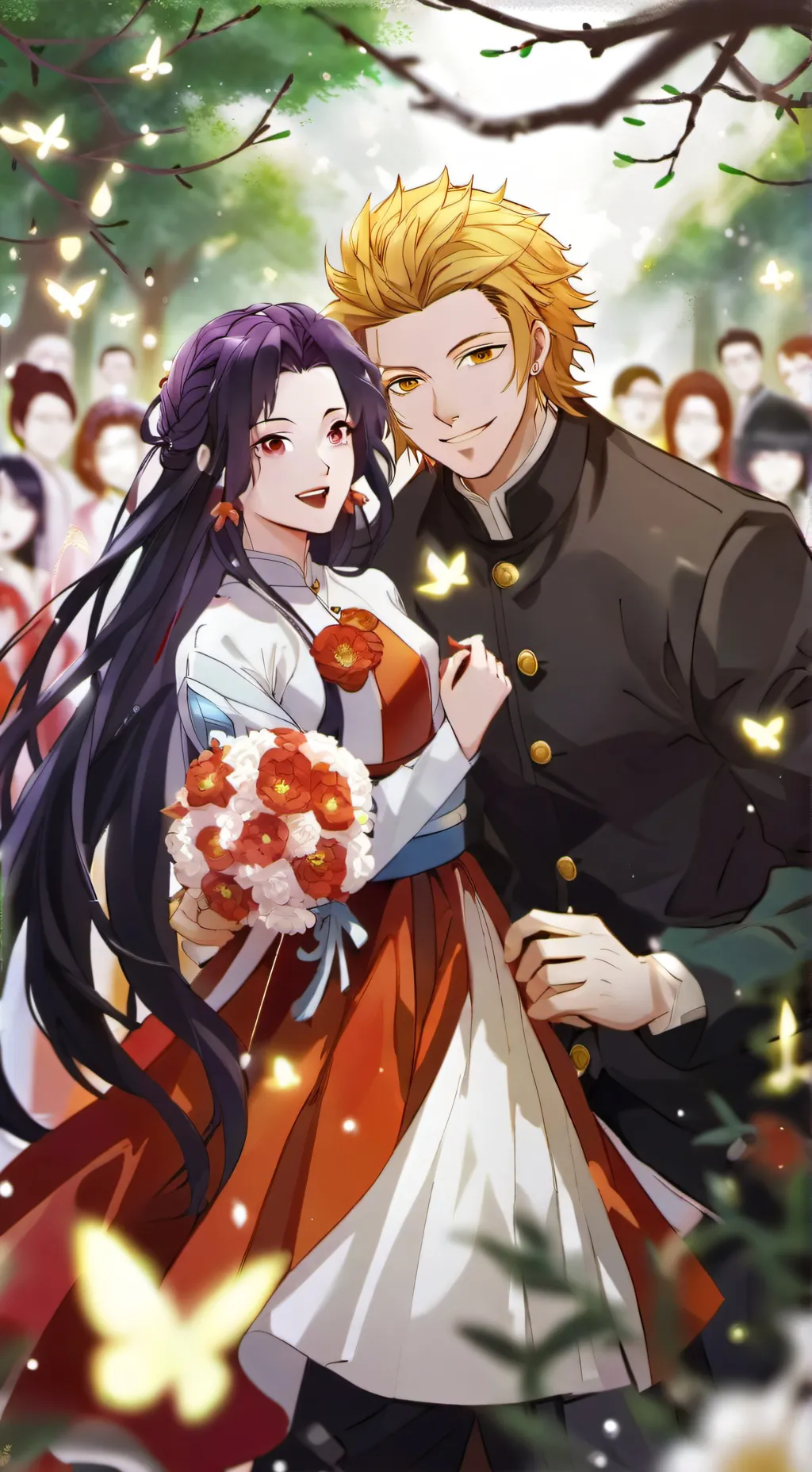 ai character: WEDDING background