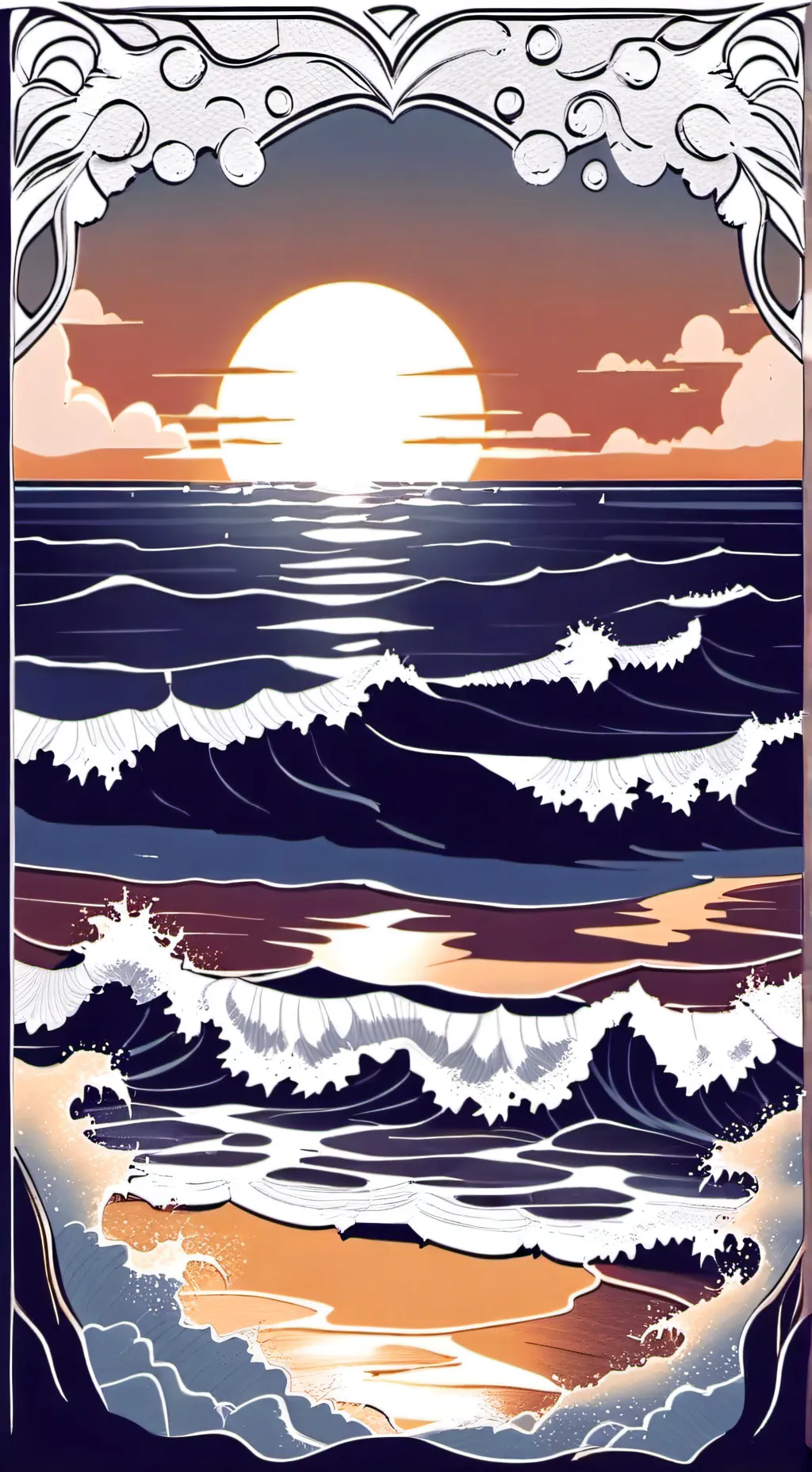 ai character: Jjk beach background