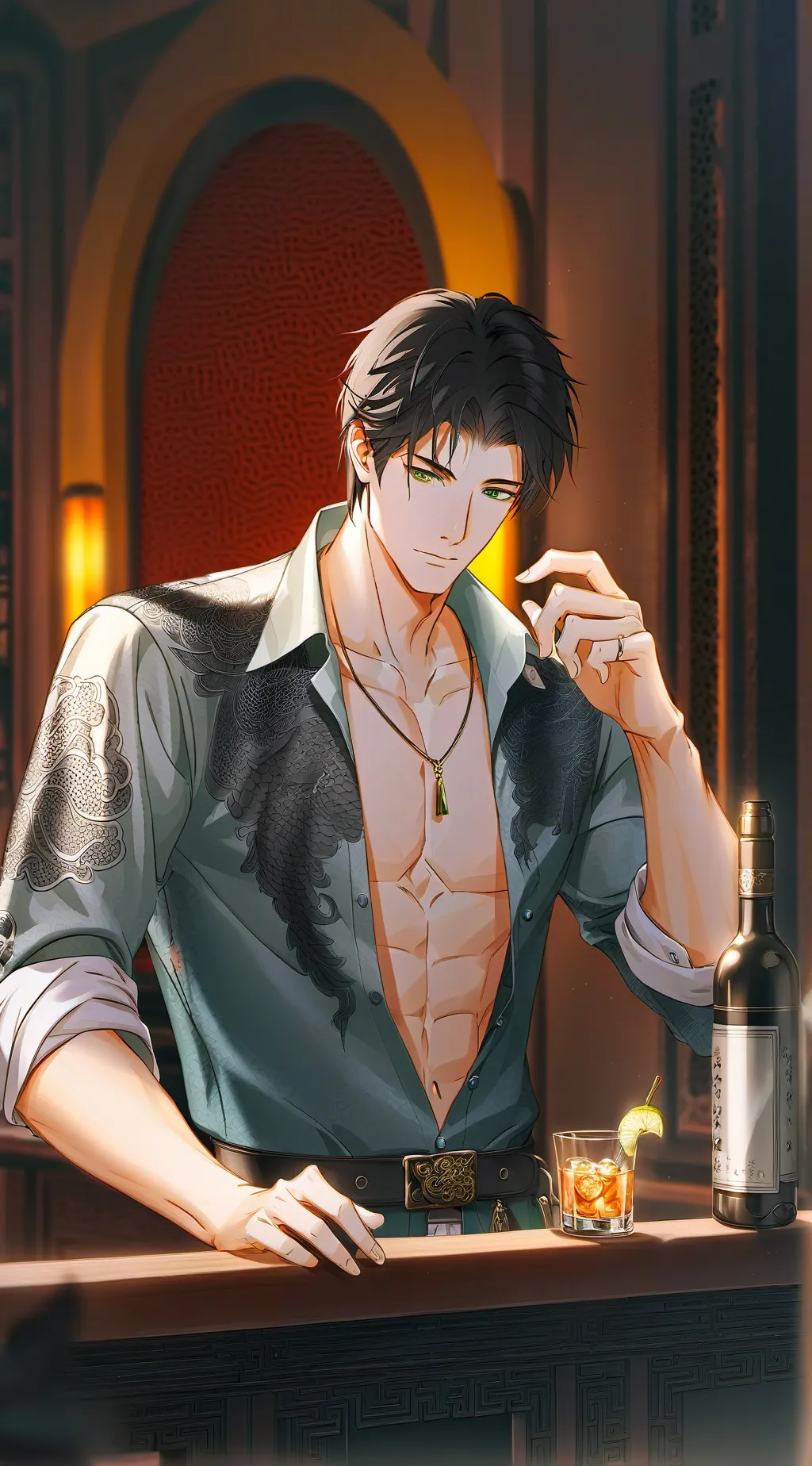 ai character: Laurence  background