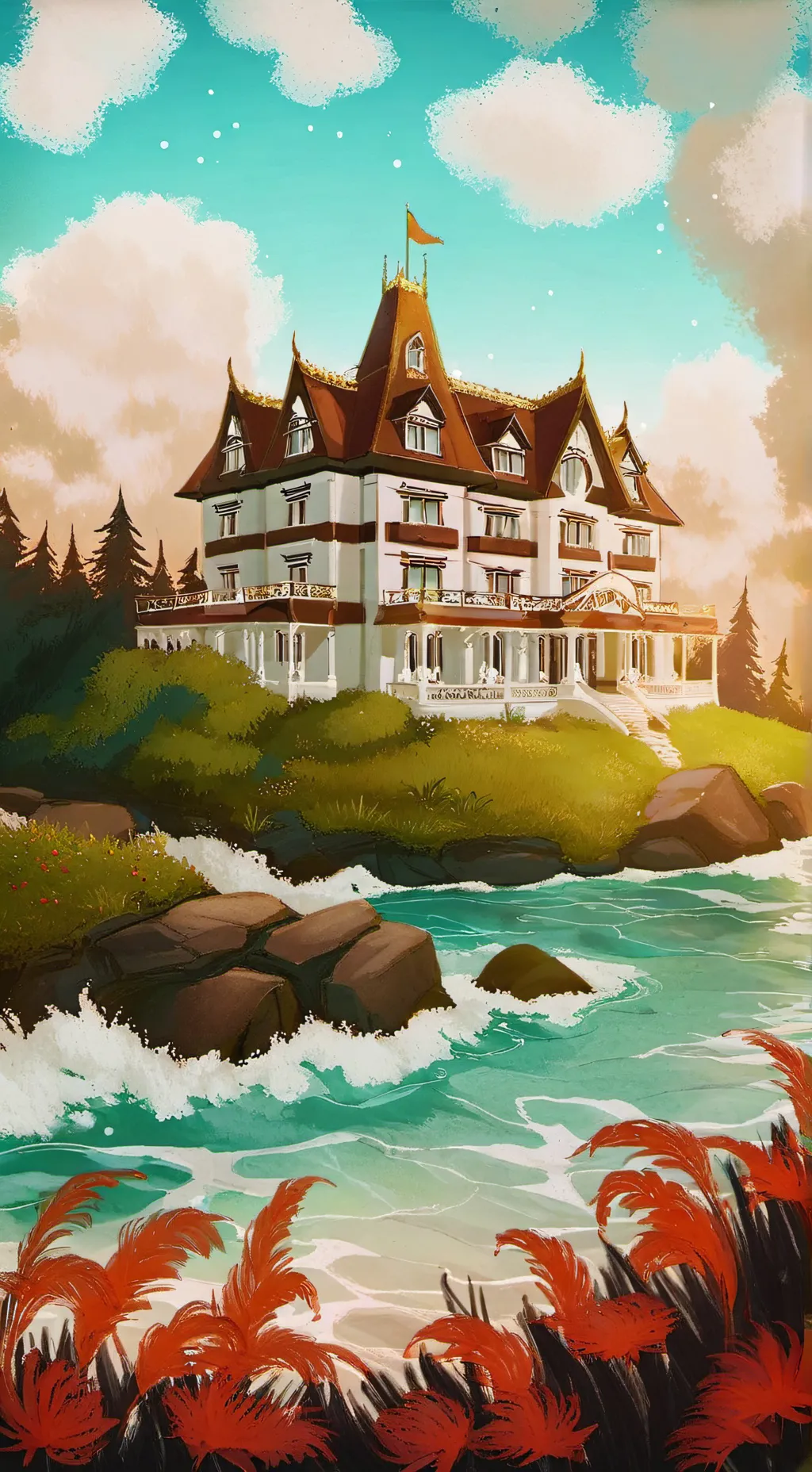 ai character: radioapple background