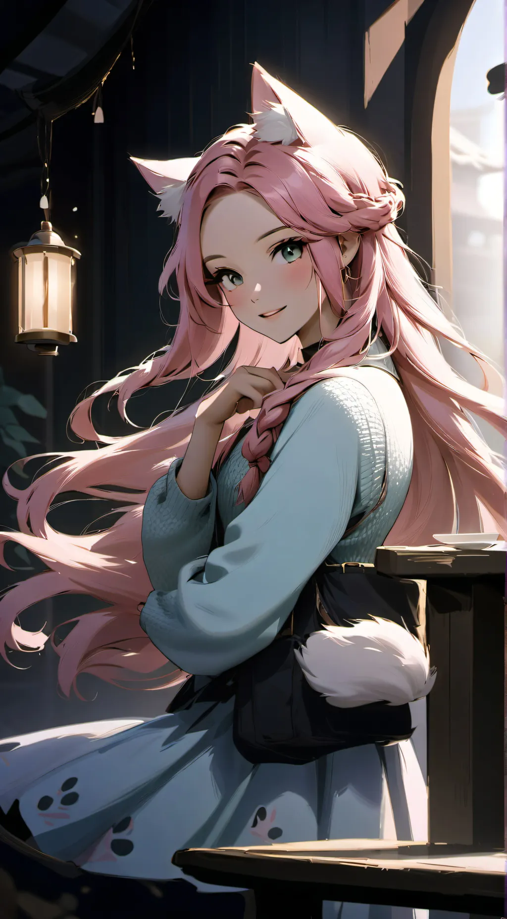 ai character: Neko background