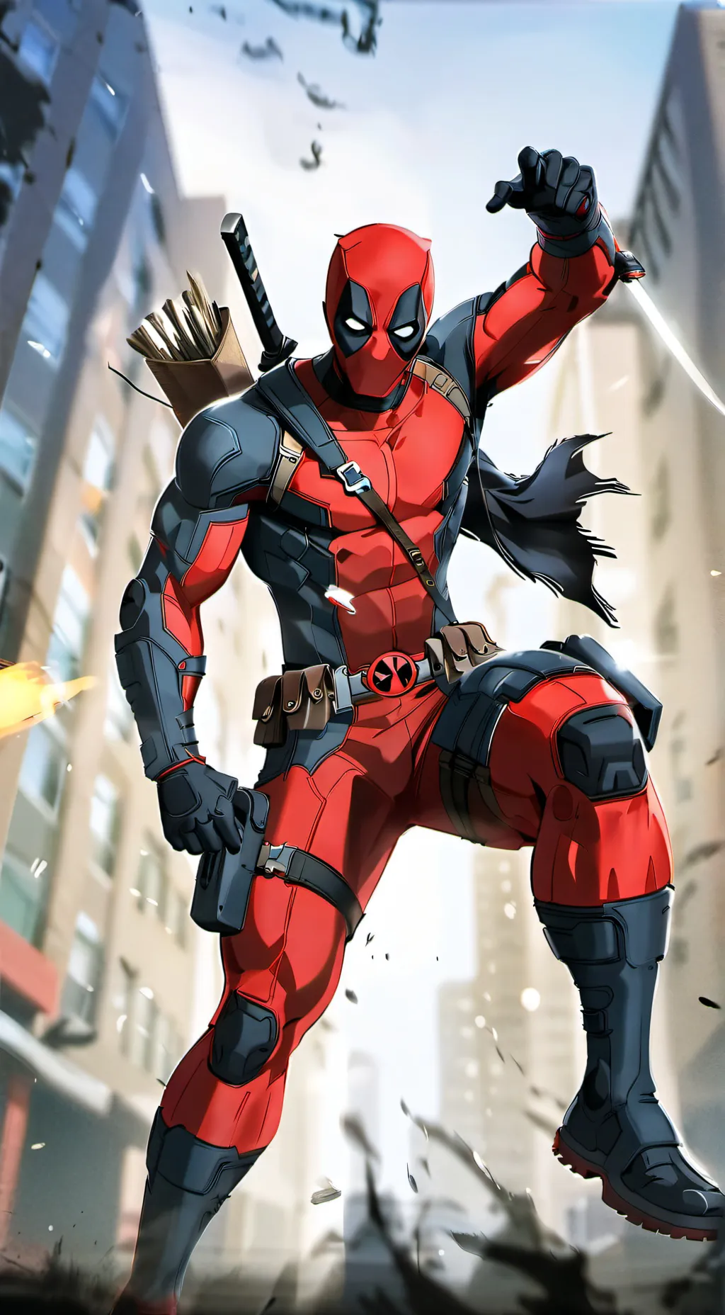 ai character: deadpool  background