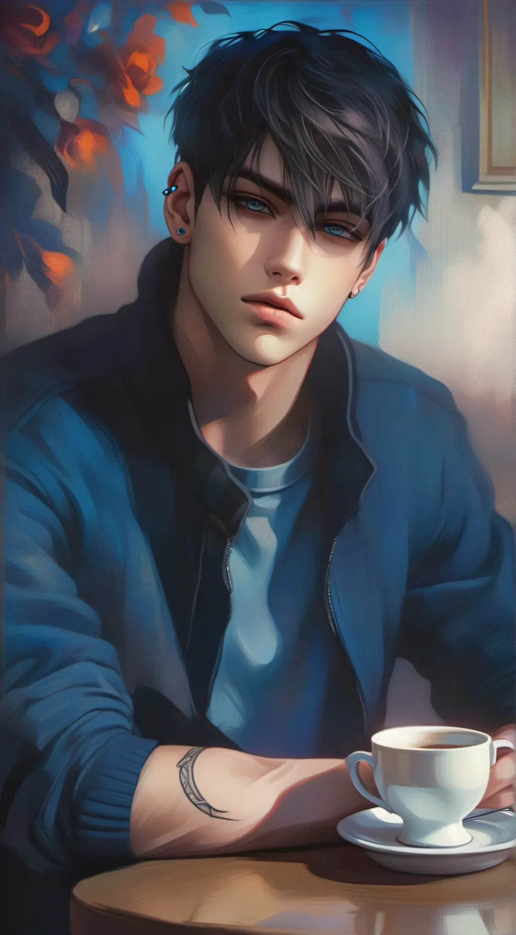 ai character: Тео background