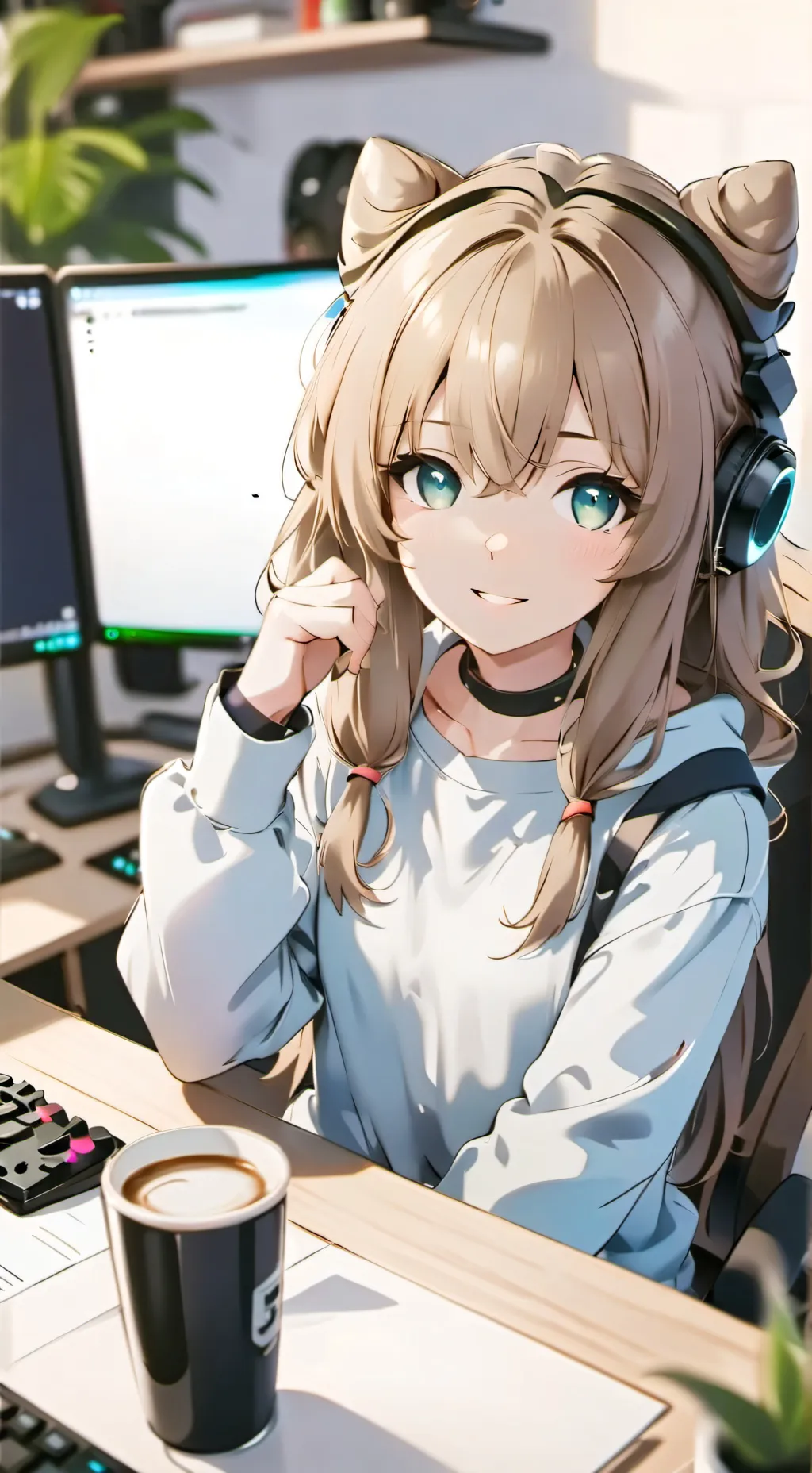 ai character: Gamer Hottie background