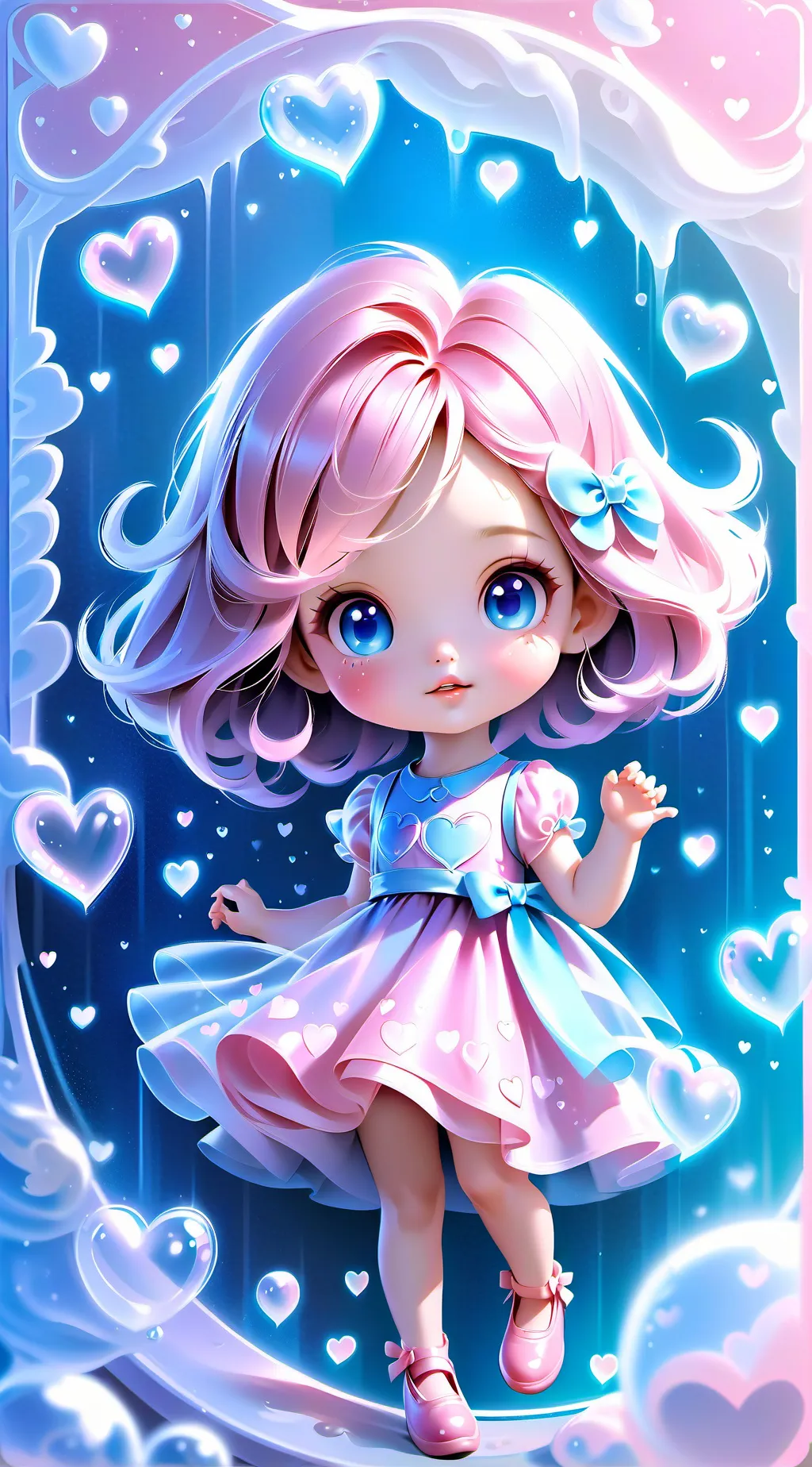 ai character: Baby rose background