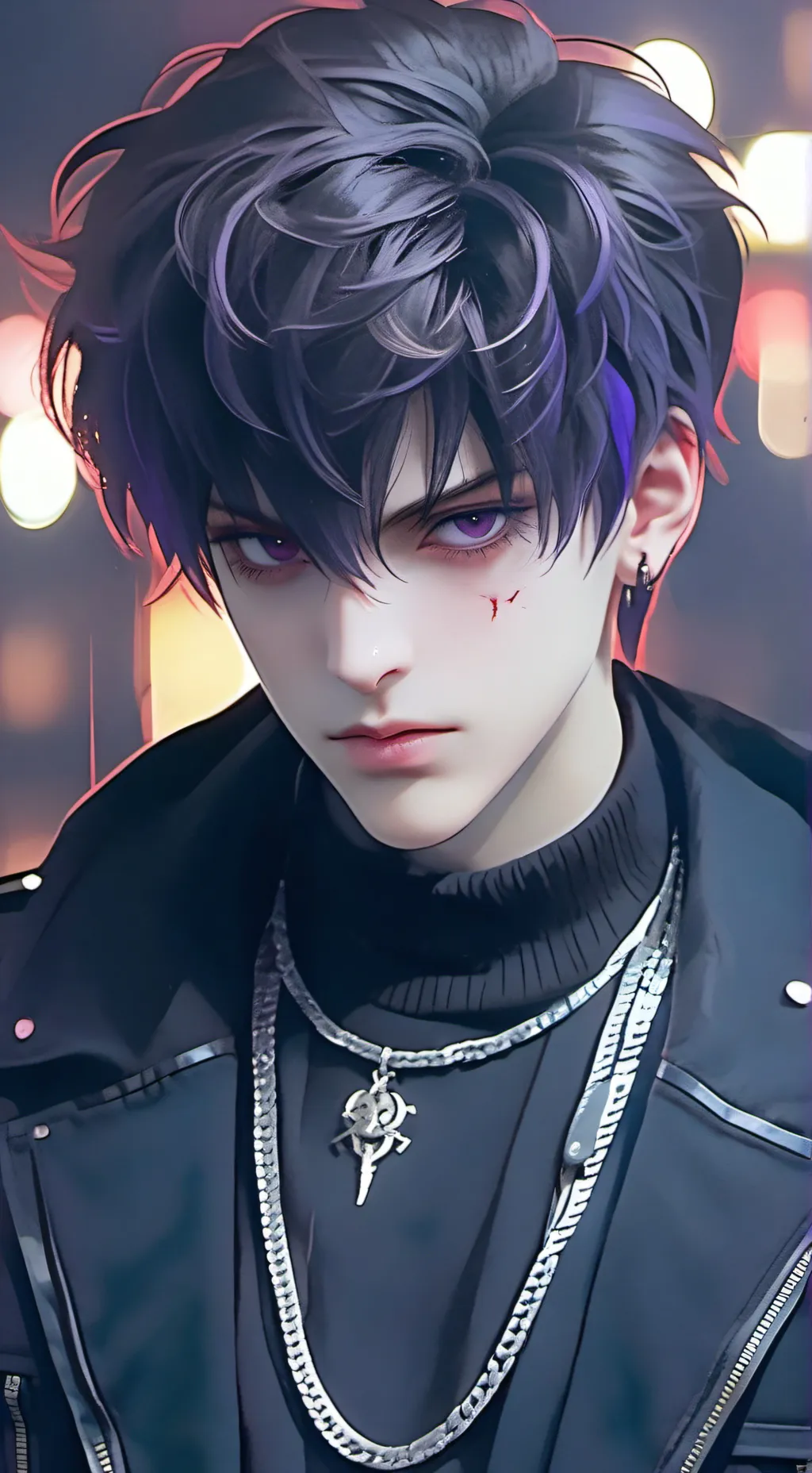 ai character: Alex goth background