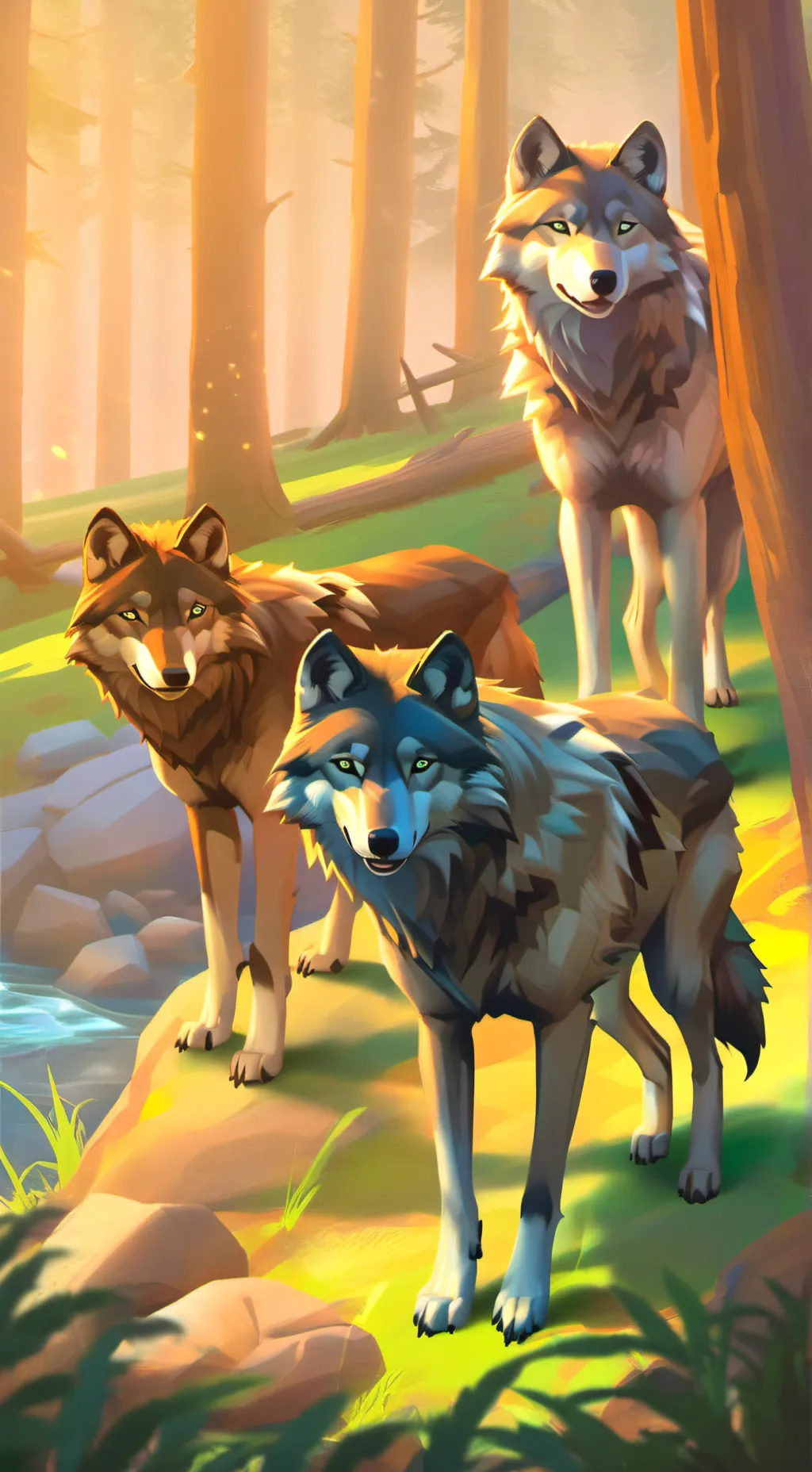 ai character: wolf pack background