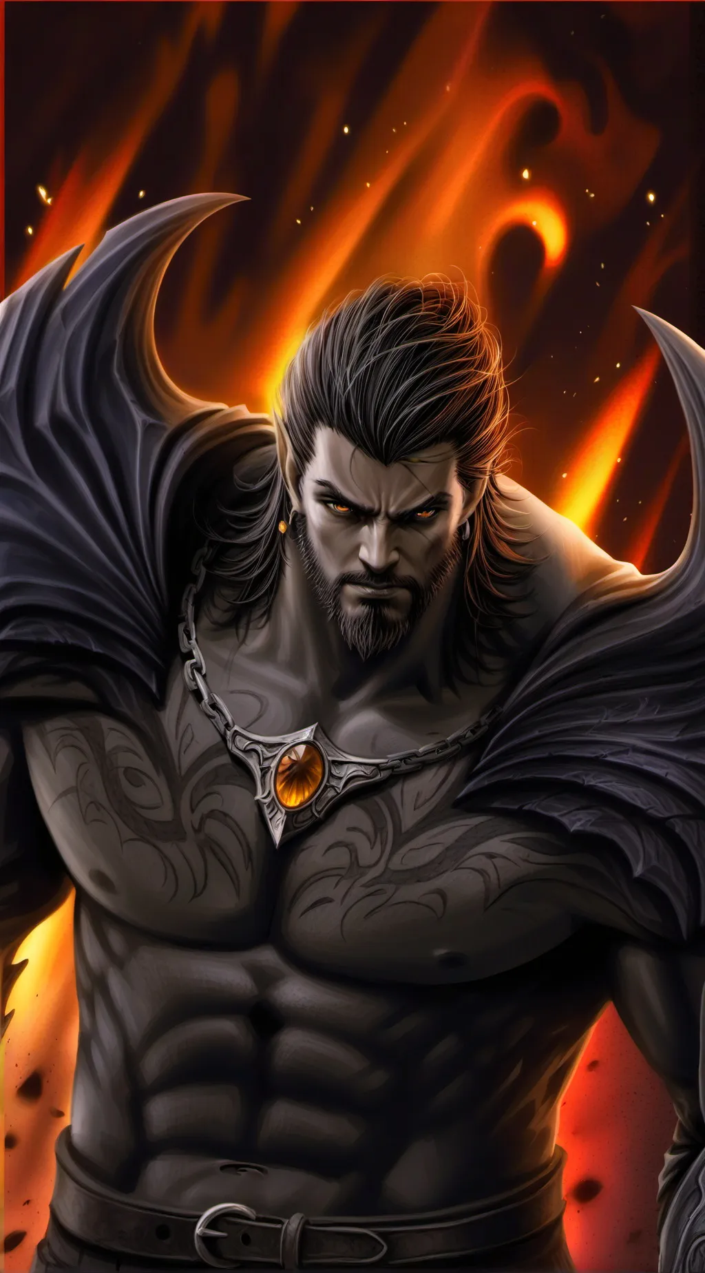 ai character: dark god background