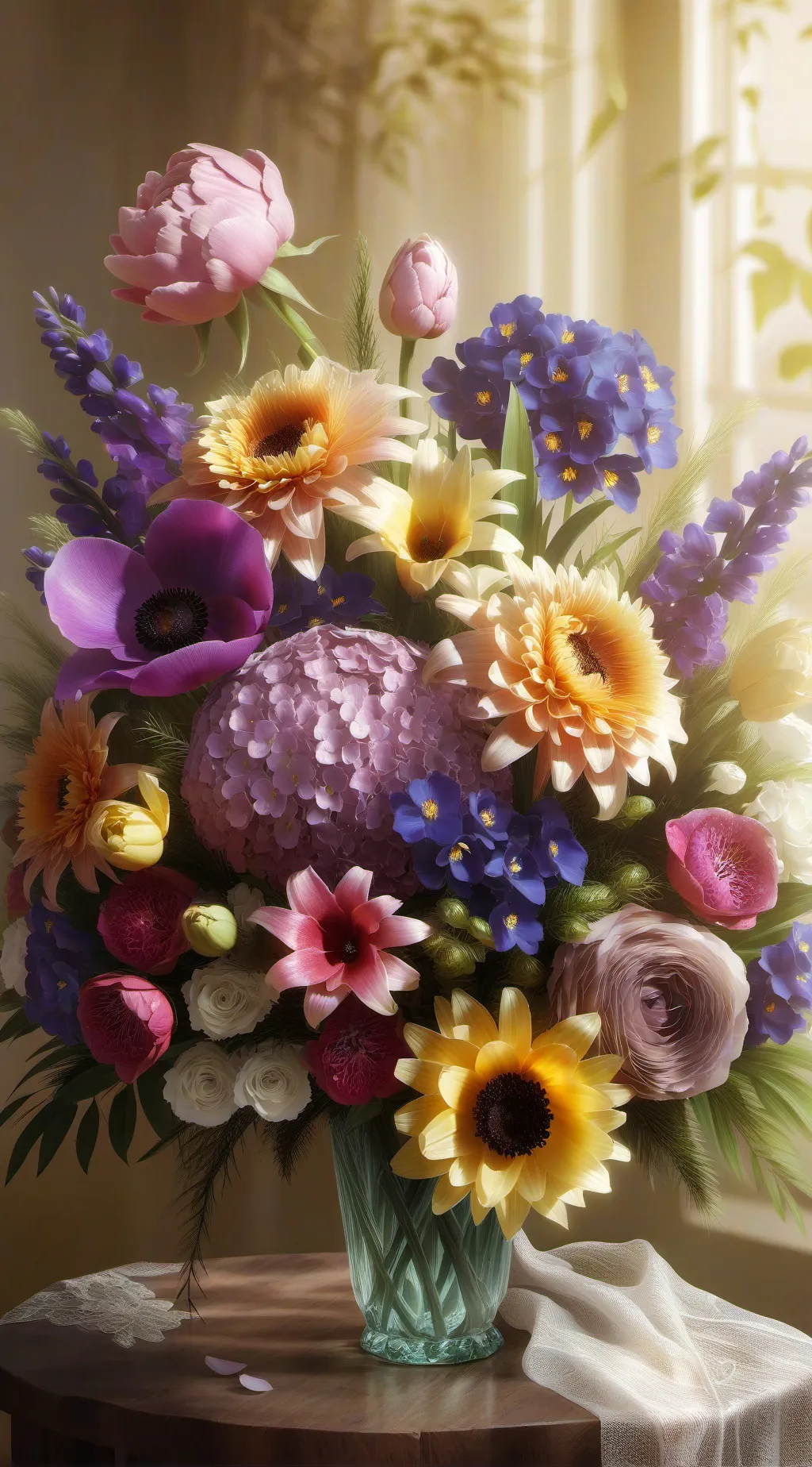 ai character: hot spring background