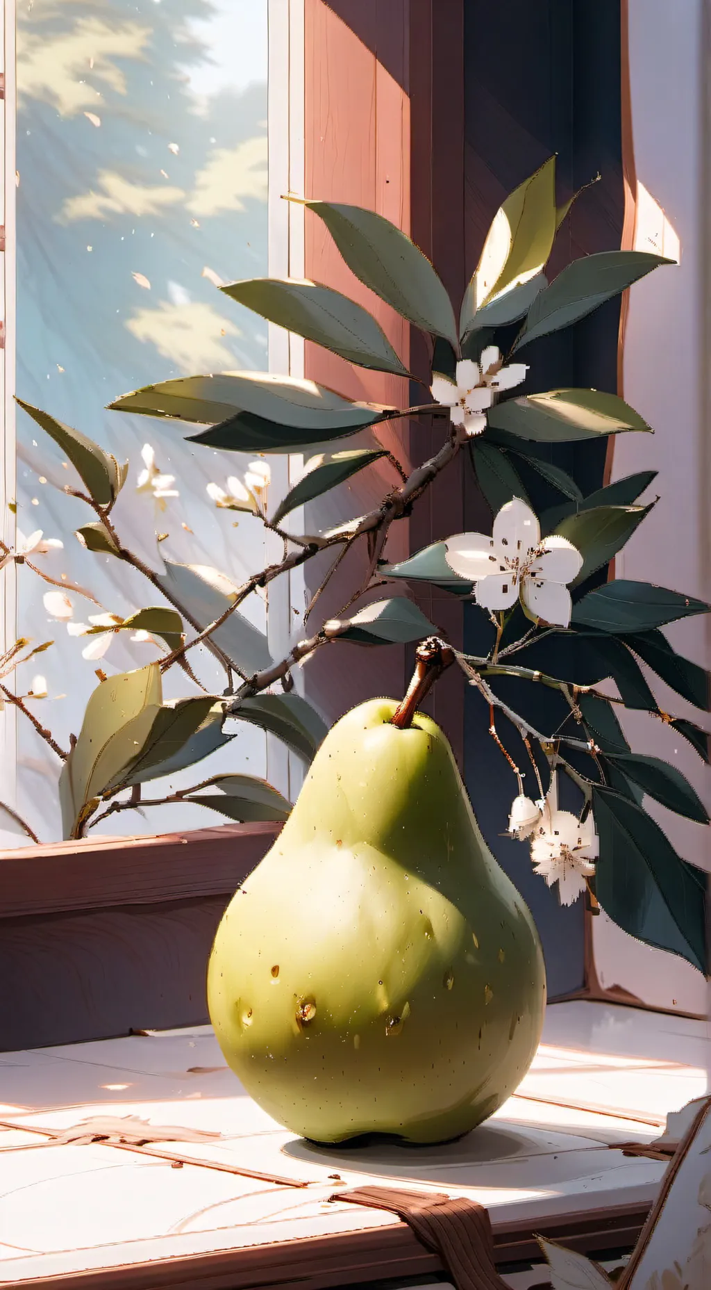 ai character: Mr pear background