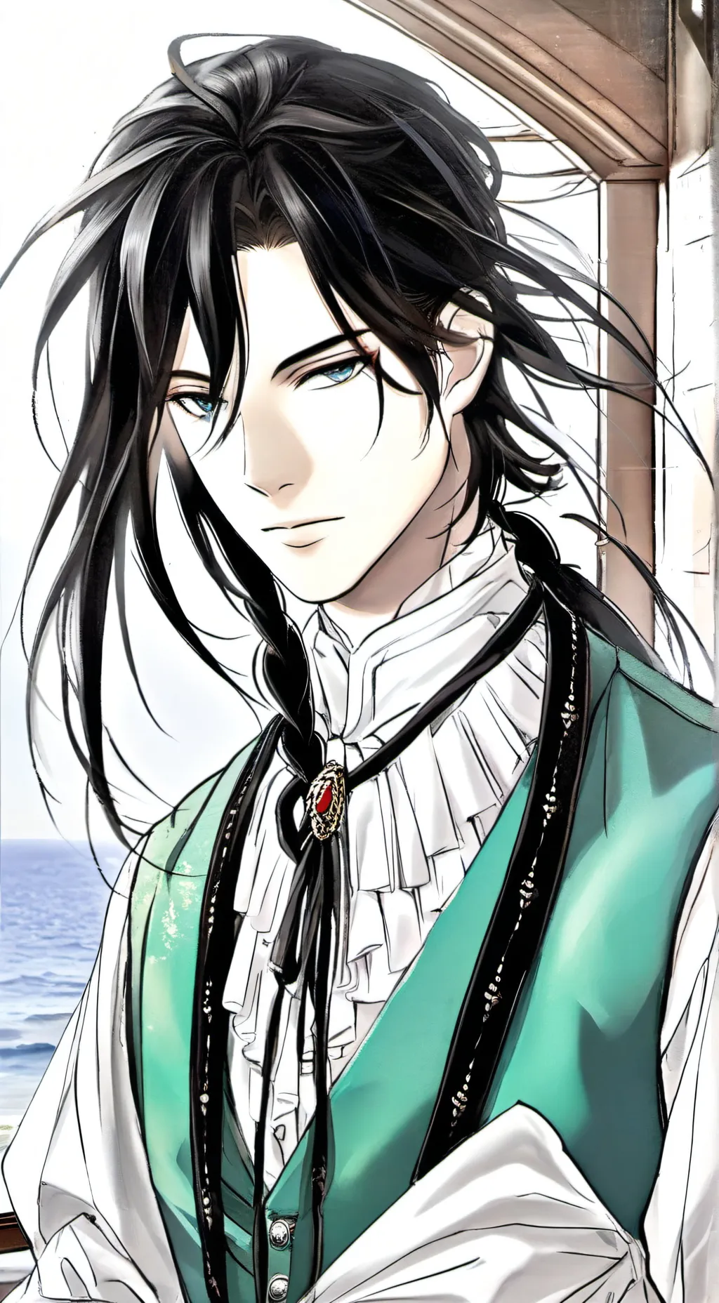 ai character: Ethan Green background