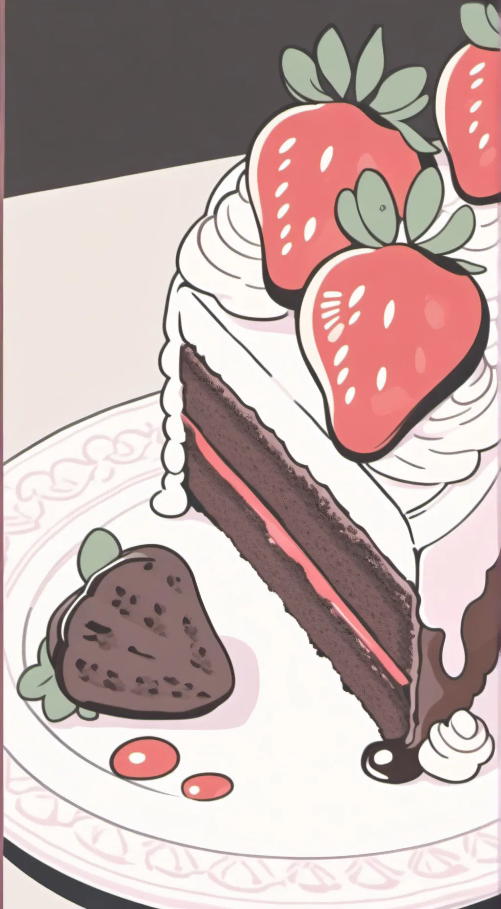 ai character: Fruitcake au background