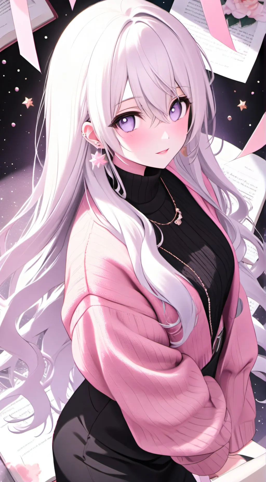 ai character: Lilac background