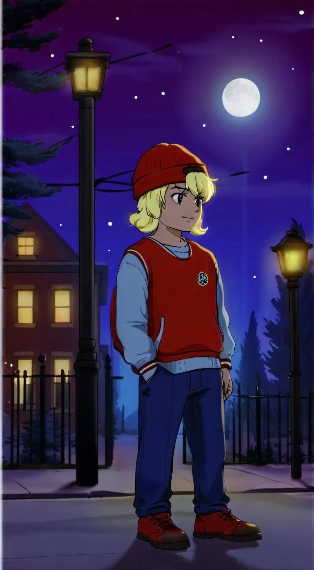 ai character: Lego hidden side  background