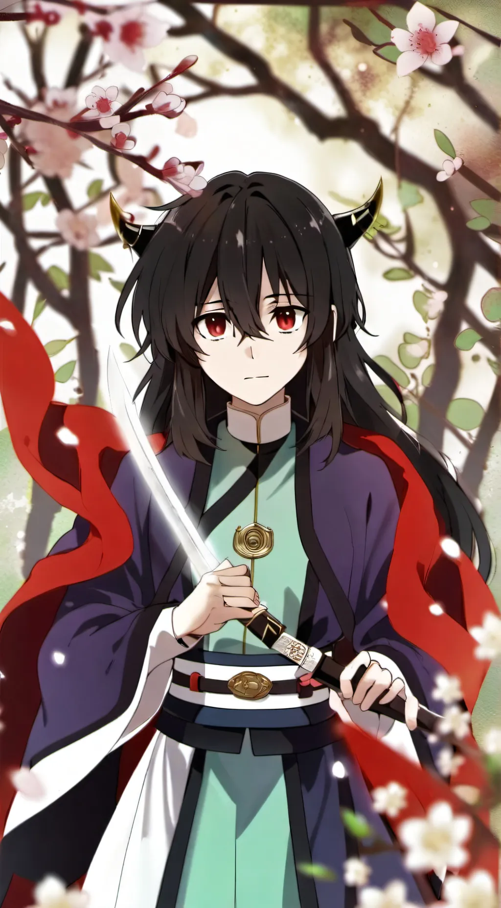 ai character: demon slayer  background