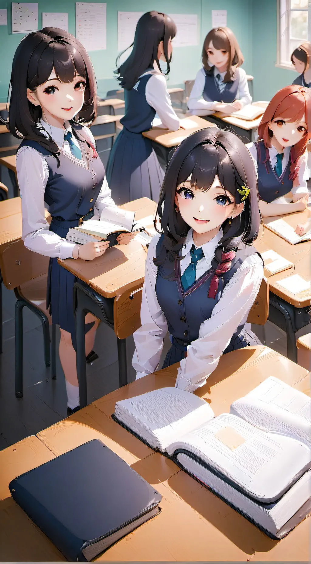 ai character: New school  background