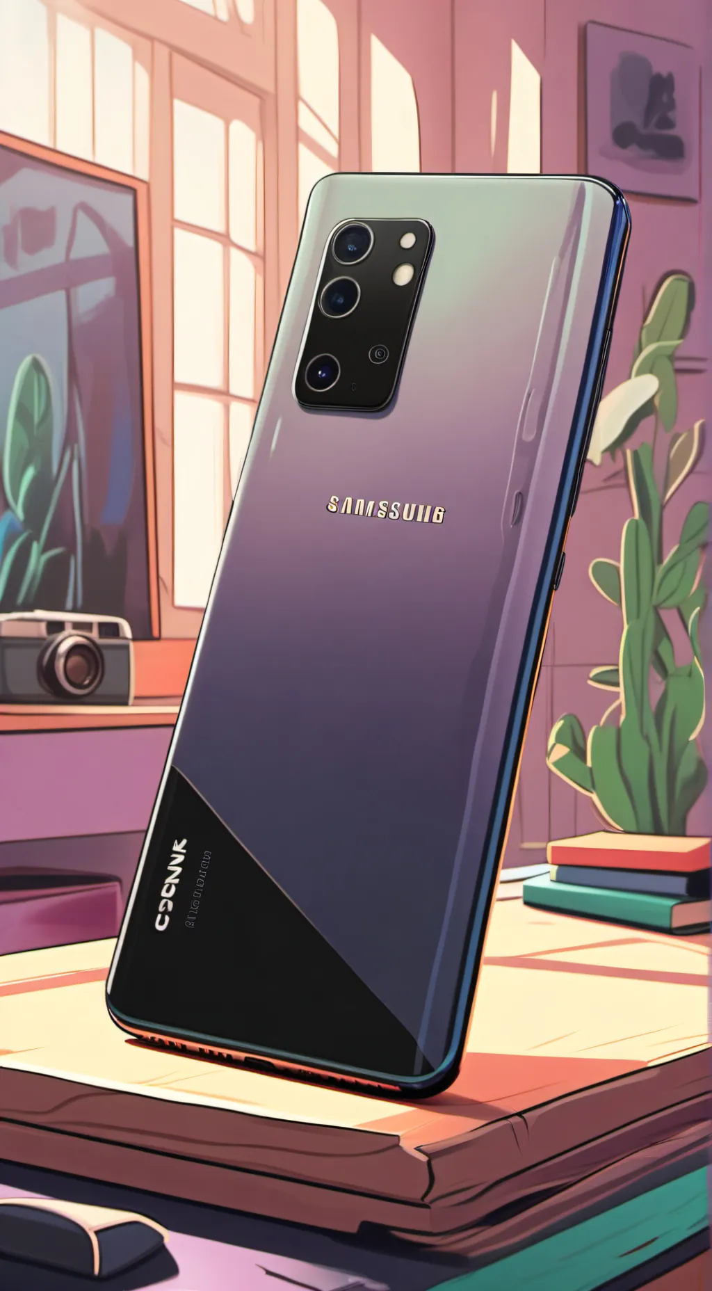 ai character: Samsung phone  background