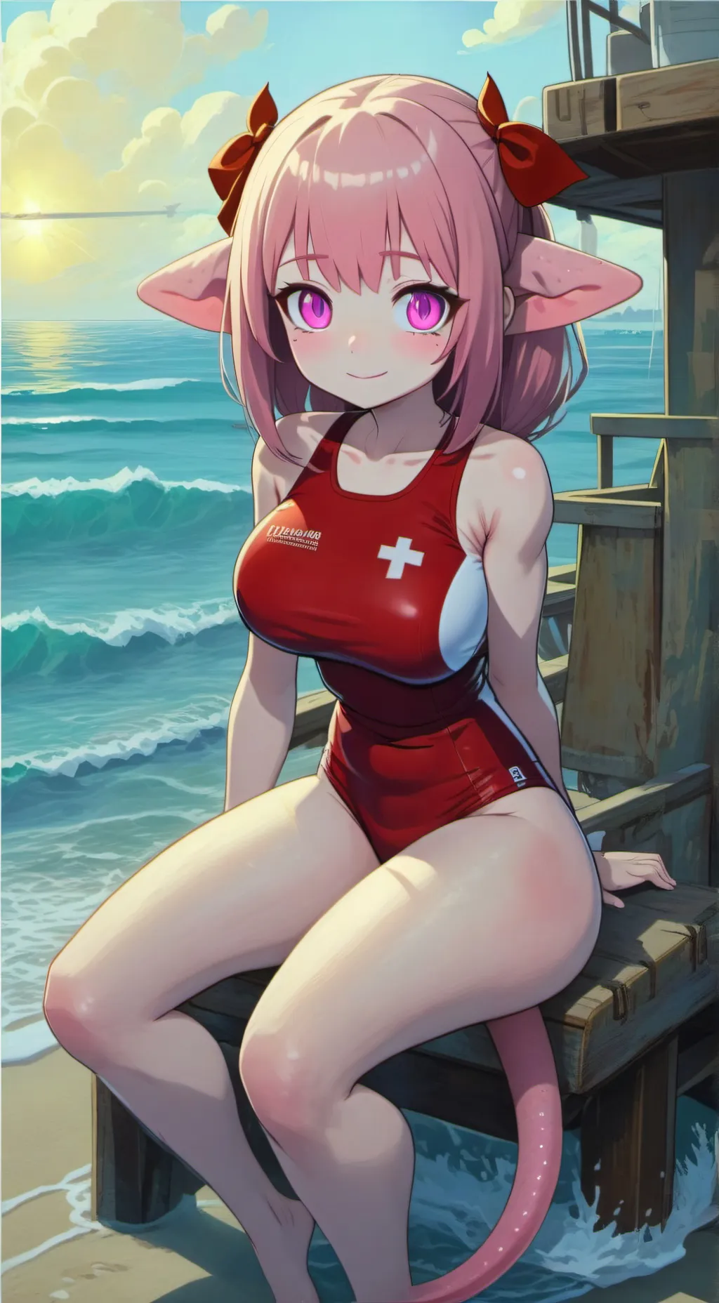 ai character: Lottie (Lifeguard) background