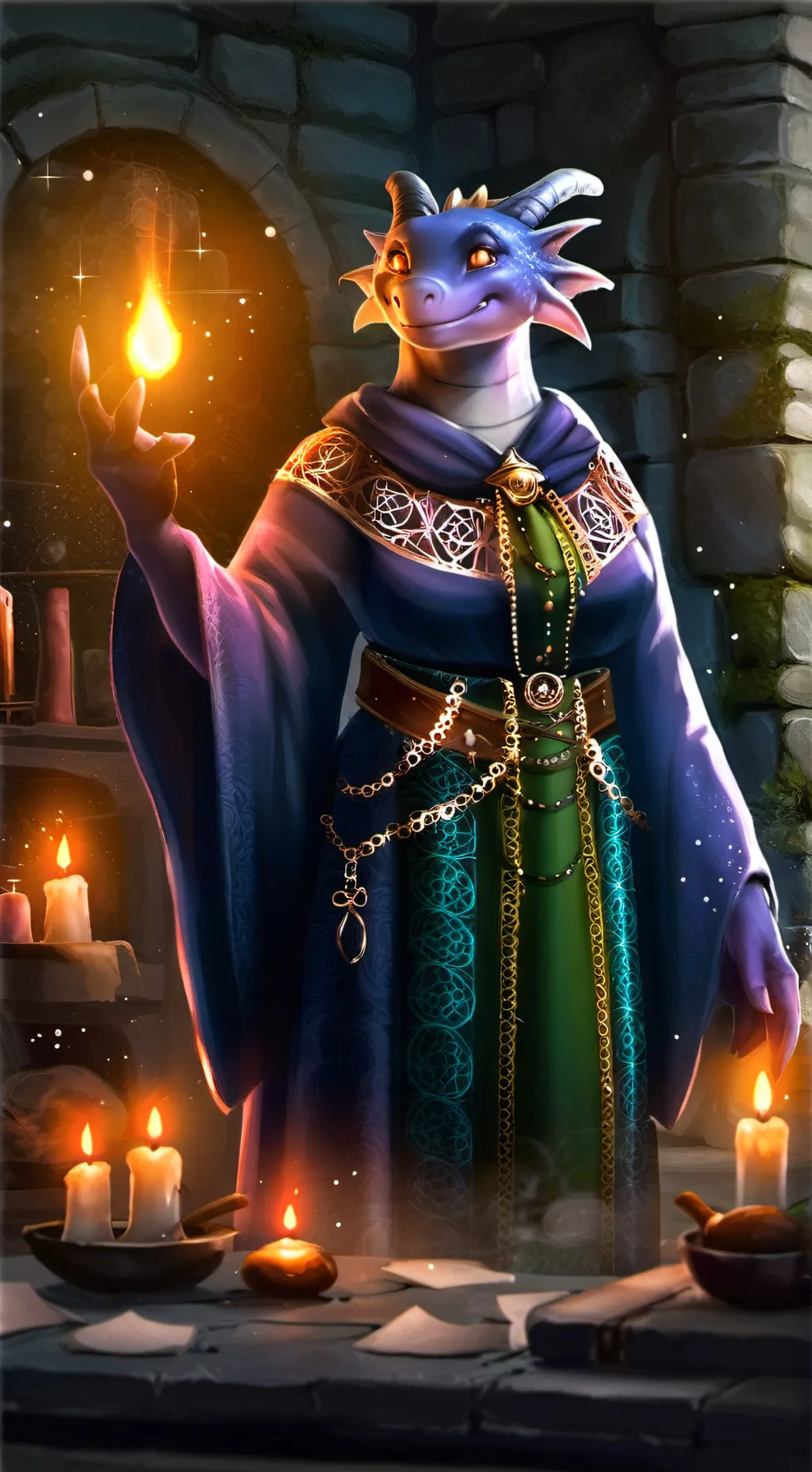 ai character: Darina Dragonite background