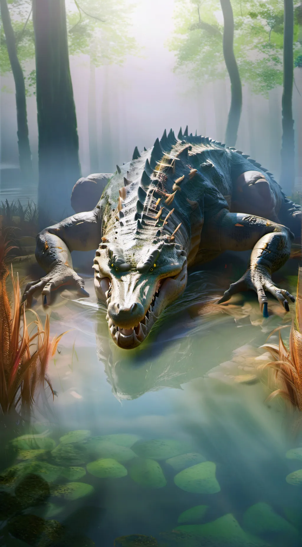 ai character: Crocodile 🐊:) background