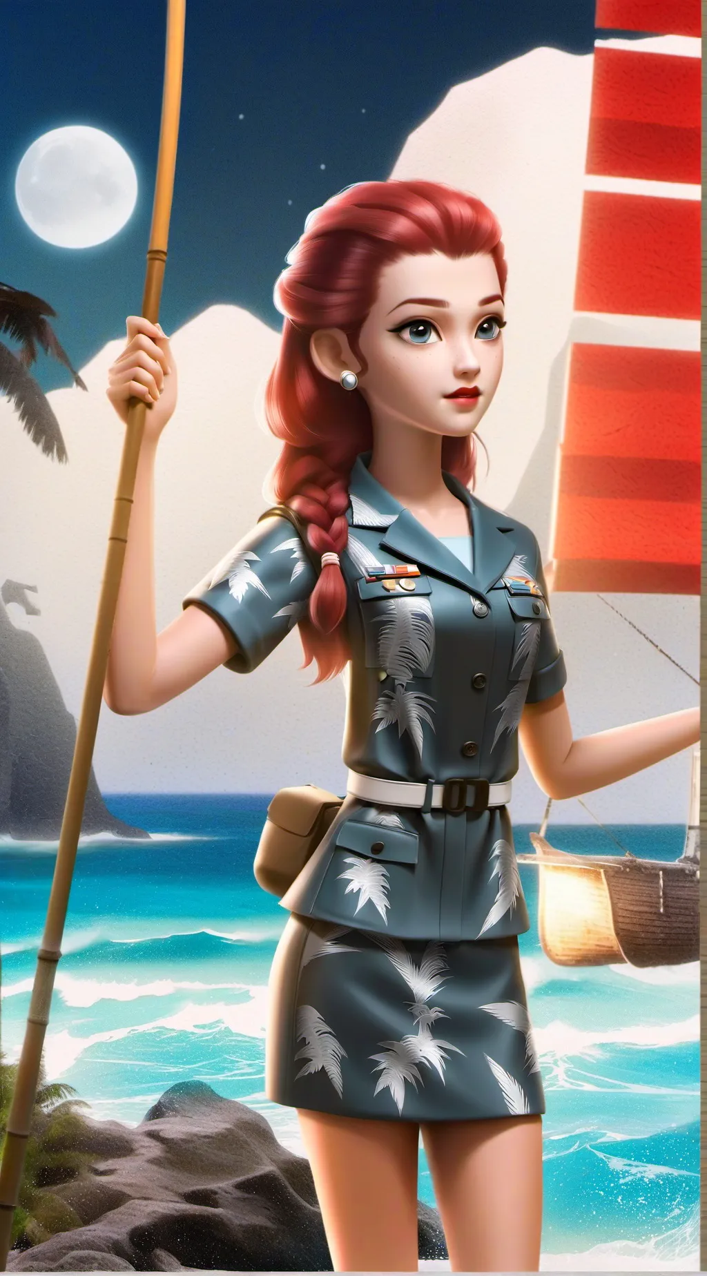 ai character: moonlight in army? background