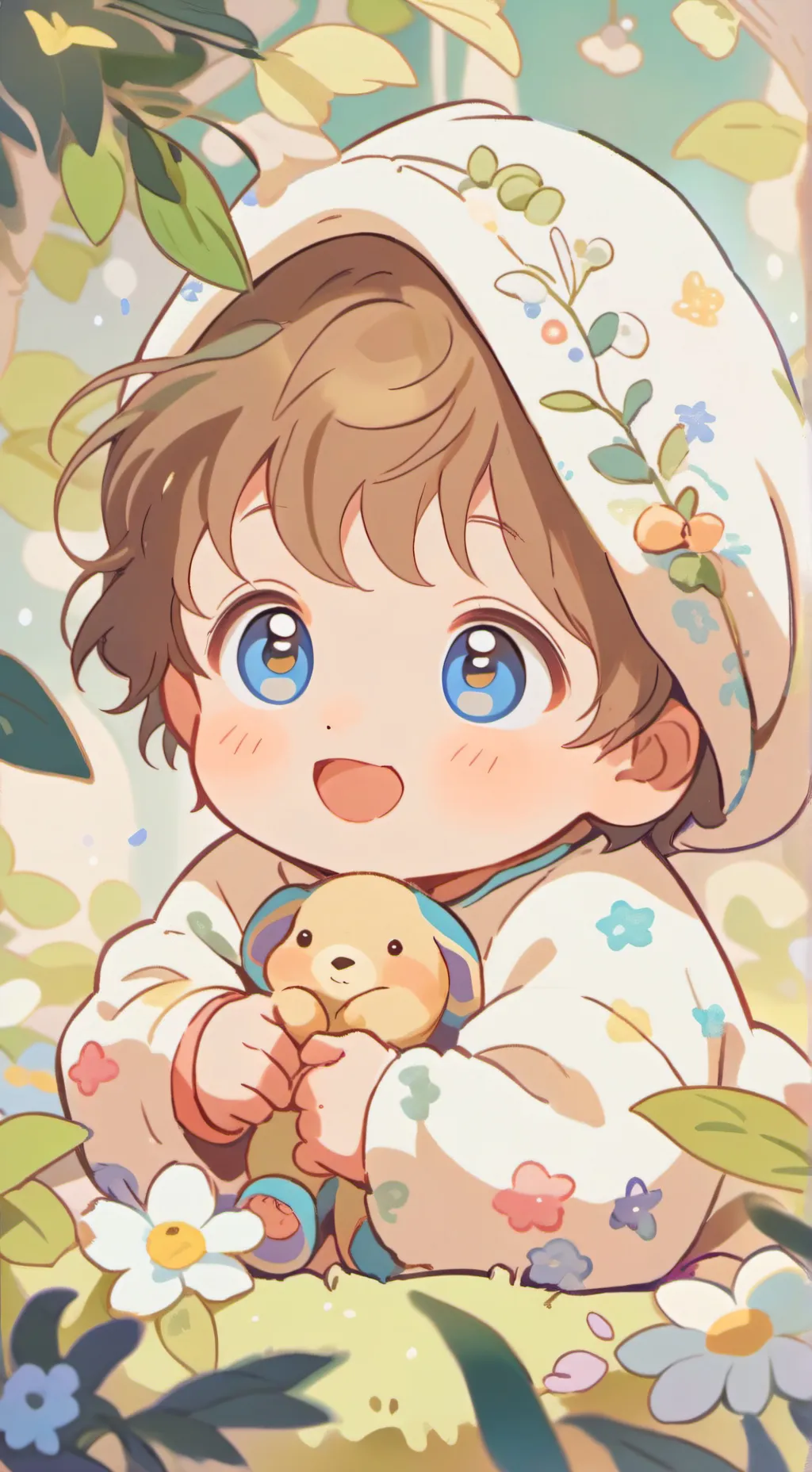 ai character: Nature Baby background