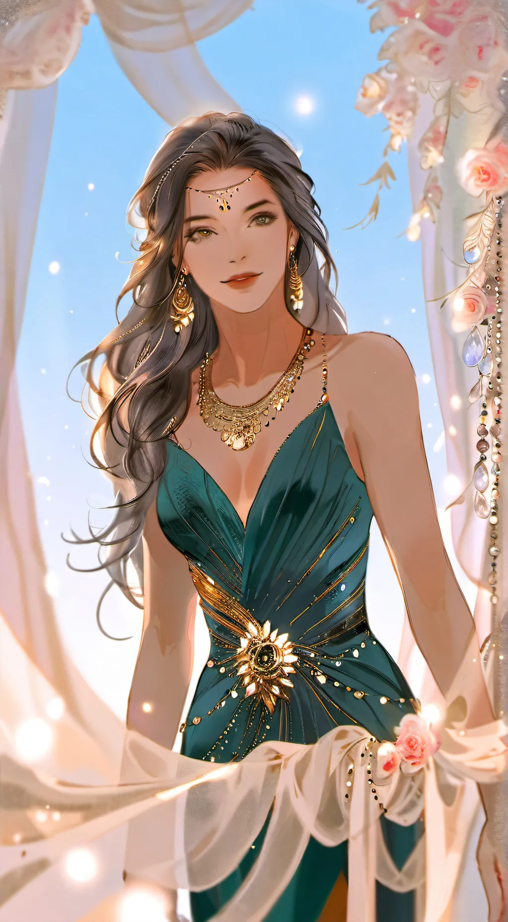 ai character: goddess Sarah  background